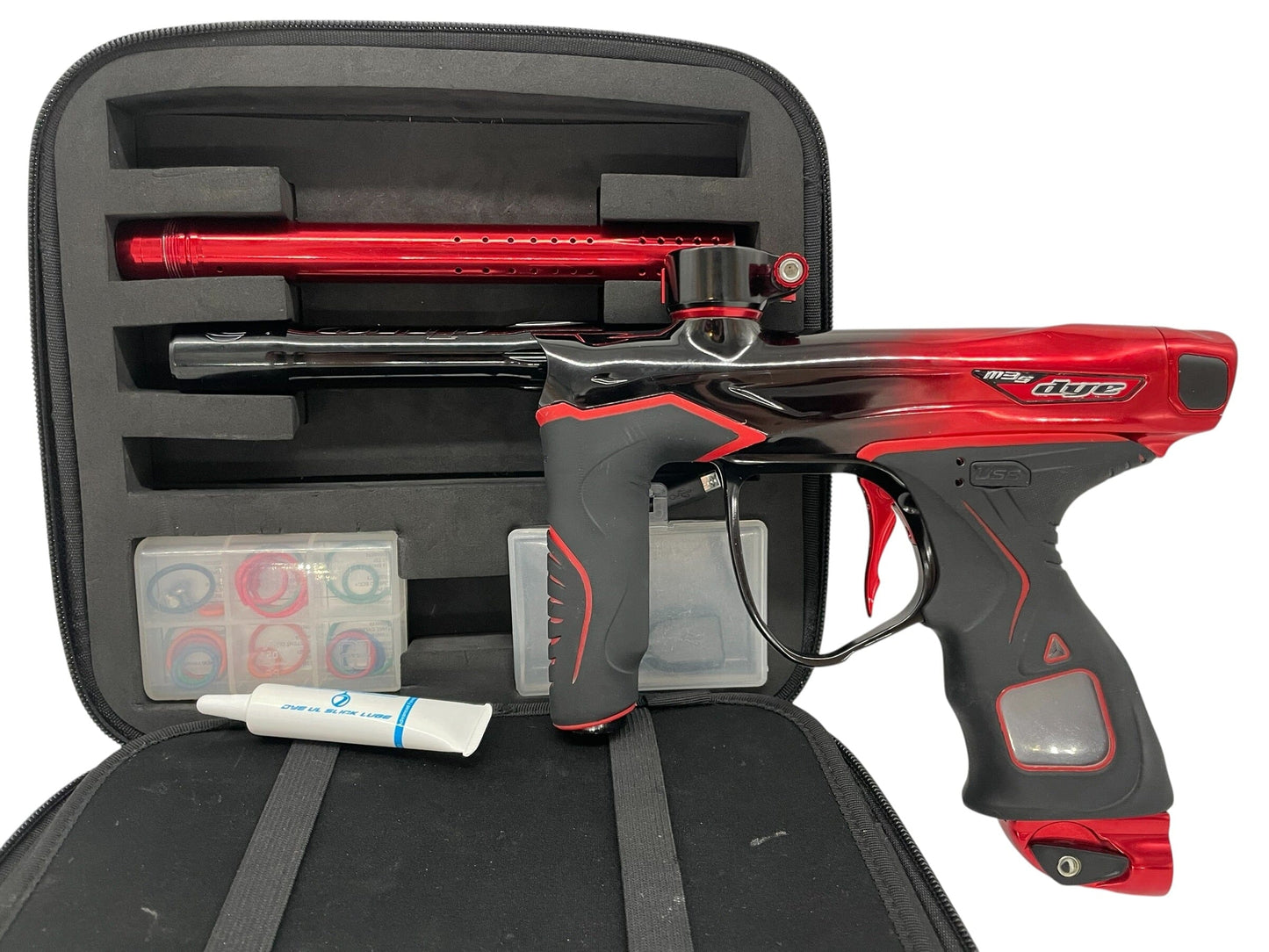 Used Dye M3s Red to Black Fade Paintball Gun Paintball Gun from CPXBrosPaintball Buy/Sell/Trade Paintball Markers, New Paintball Guns, Paintball Hoppers, Paintball Masks, and Hormesis Headbands