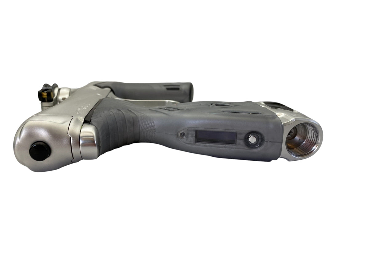 Used Dye Mxr LIQUID SILVER Paintball Gun Paintball Gun from CPXBrosPaintball Buy/Sell/Trade Paintball Markers, New Paintball Guns, Paintball Hoppers, Paintball Masks, and Hormesis Headbands