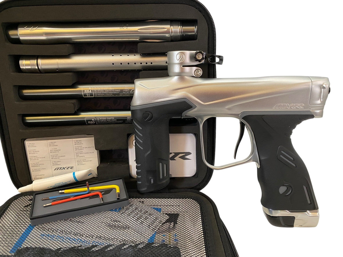 Used Dye MXR LIQUID SILVER Paintball Gun Paintball Gun from CPXBrosPaintball Buy/Sell/Trade Paintball Markers, New Paintball Guns, Paintball Hoppers, Paintball Masks, and Hormesis Headbands