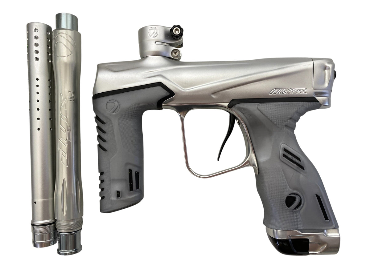 Used Dye Mxr LIQUID SILVER Paintball Gun Paintball Gun from CPXBrosPaintball Buy/Sell/Trade Paintball Markers, New Paintball Guns, Paintball Hoppers, Paintball Masks, and Hormesis Headbands