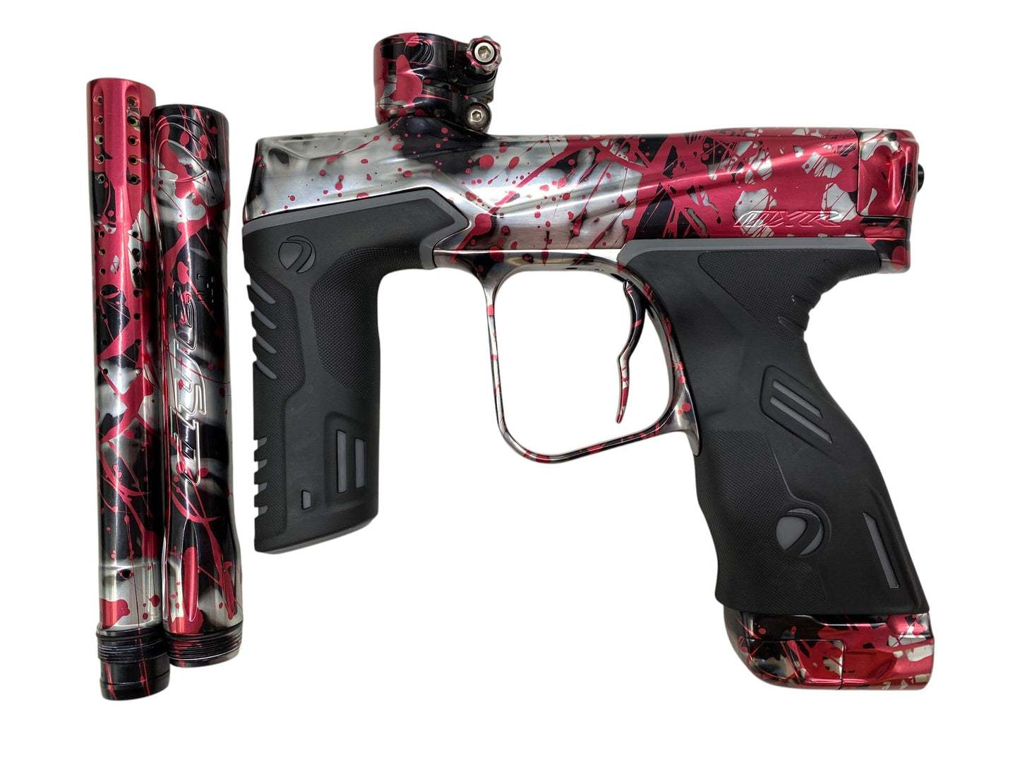 Used Dye Mxr Paintball Gun Blood Splash (METHOD BOLT and Freeflow Trigger Shoe) Paintball Gun from CPXBrosPaintball Buy/Sell/Trade Paintball Markers, New Paintball Guns, Paintball Hoppers, Paintball Masks, and Hormesis Headbands