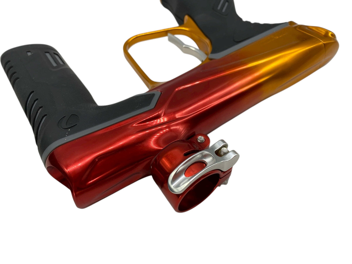 Used Dye MXR Paintball Gun Red/Oarnge Fade Paintball Gun from CPXBrosPaintball Buy/Sell/Trade Paintball Markers, New Paintball Guns, Paintball Hoppers, Paintball Masks, and Hormesis Headbands