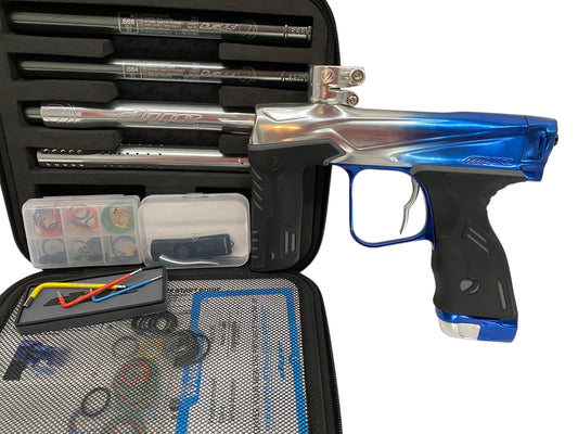 Used Dye MXR Paintball Gun Silver/Blue Fade Paintball Gun from CPXBrosPaintball Buy/Sell/Trade Paintball Markers, New Paintball Guns, Paintball Hoppers, Paintball Masks, and Hormesis Headbands