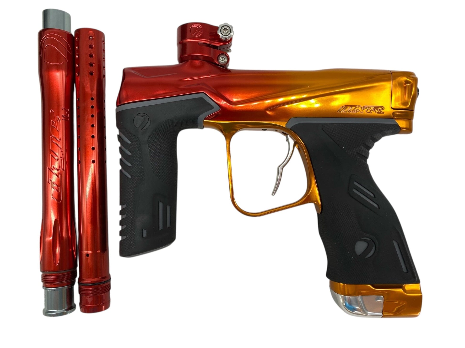 Used Dye MXR Paintball Gun Sunrise Fade Paintball Gun from CPXBrosPaintball Buy/Sell/Trade Paintball Markers, New Paintball Guns, Paintball Hoppers, Paintball Masks, and Hormesis Headbands