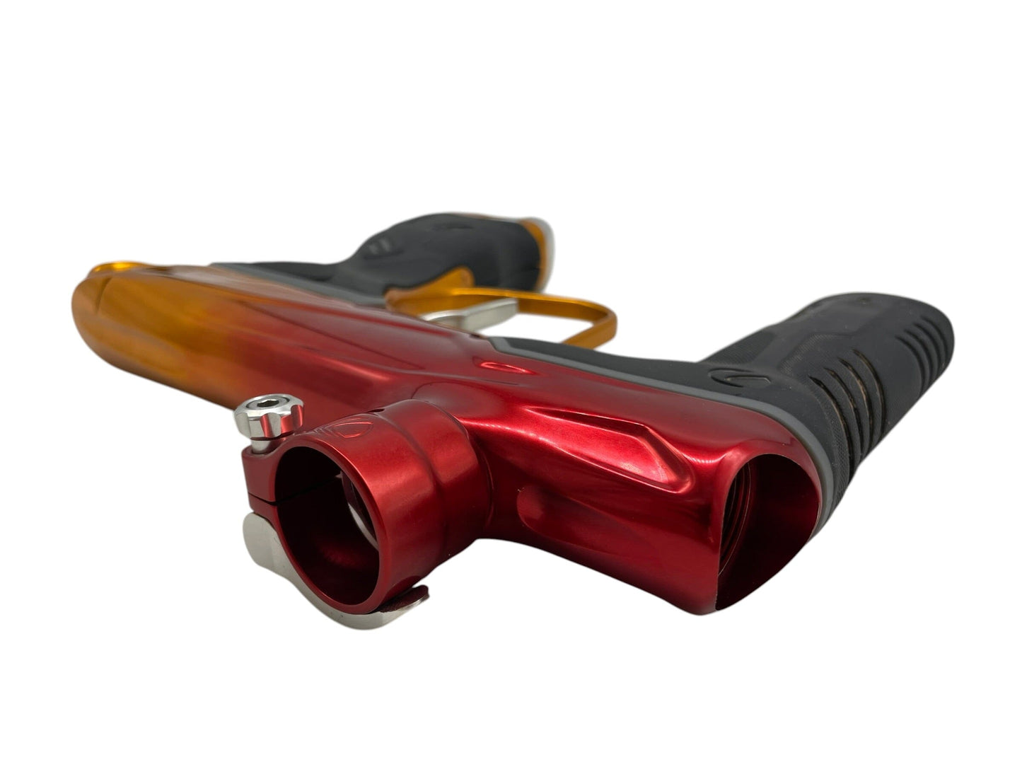 Used Dye MXR Sunrise Red/Orange Fade Paintball Gun Paintball Gun from CPXBrosPaintball Buy/Sell/Trade Paintball Markers, New Paintball Guns, Paintball Hoppers, Paintball Masks, and Hormesis Headbands