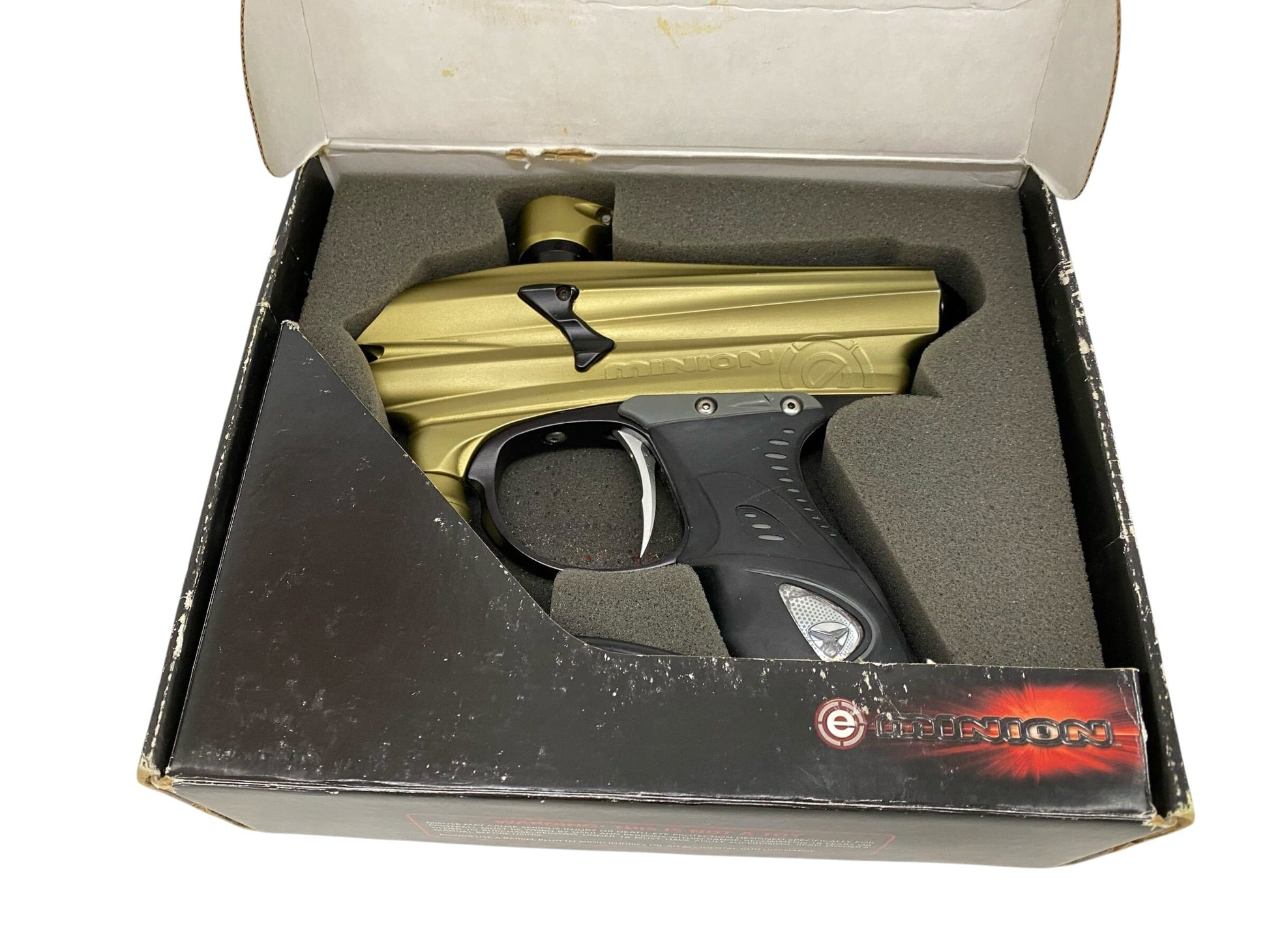 Used DYE / Proto EVIL MINION 6 Gold/Black Paintball Gun Paintball Gun from CPXBrosPaintball Buy/Sell/Trade Paintball Markers, New Paintball Guns, Paintball Hoppers, Paintball Masks, and Hormesis Headbands