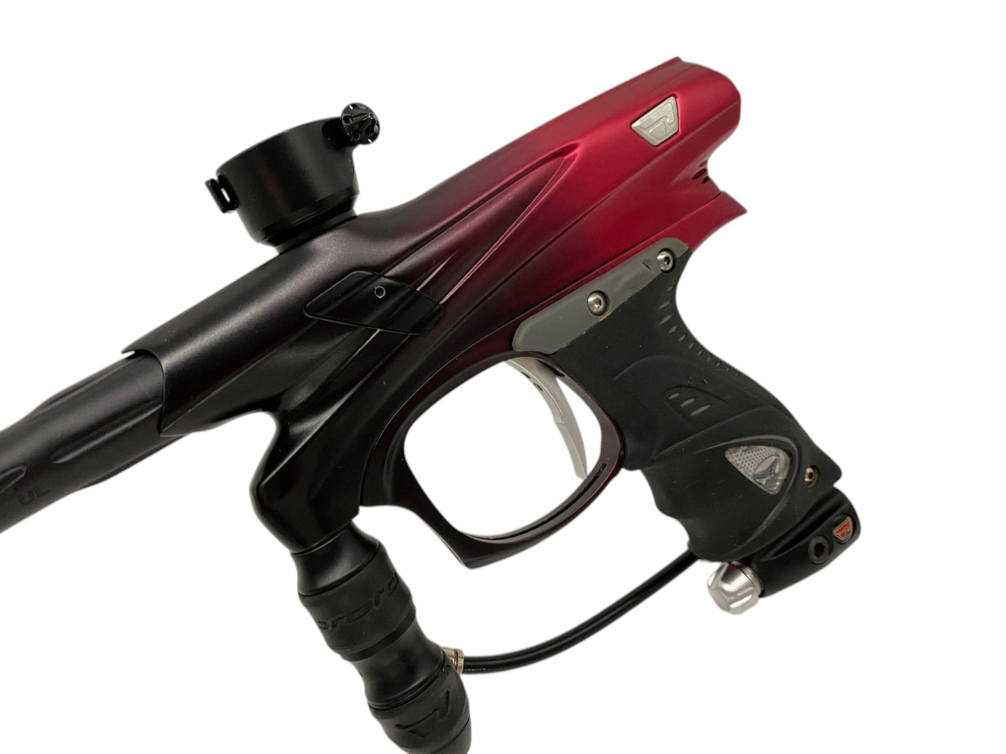 Used Dye Proto Pm 7 Paintball Gun Red/Black Fade Paintball Gun from CPXBrosPaintball Buy/Sell/Trade Paintball Markers, New Paintball Guns, Paintball Hoppers, Paintball Masks, and Hormesis Headbands