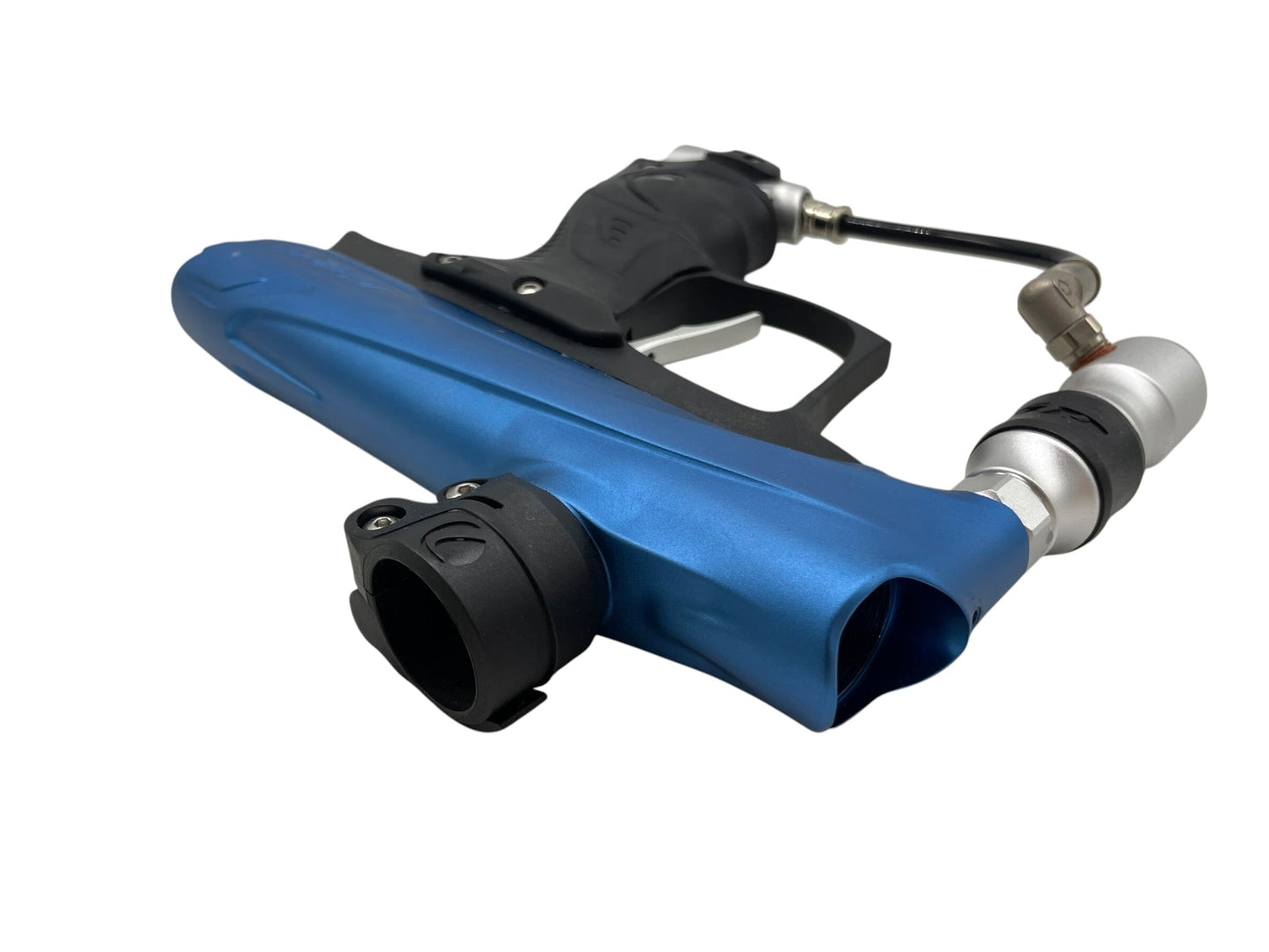 Used DYE RIZE CZR+ - BLUE/BLACK DUST/SILVER + UL-I Barrel Paintball Gun from CPXBrosPaintball Buy/Sell/Trade Paintball Markers, New Paintball Guns, Paintball Hoppers, Paintball Masks, and Hormesis Headbands