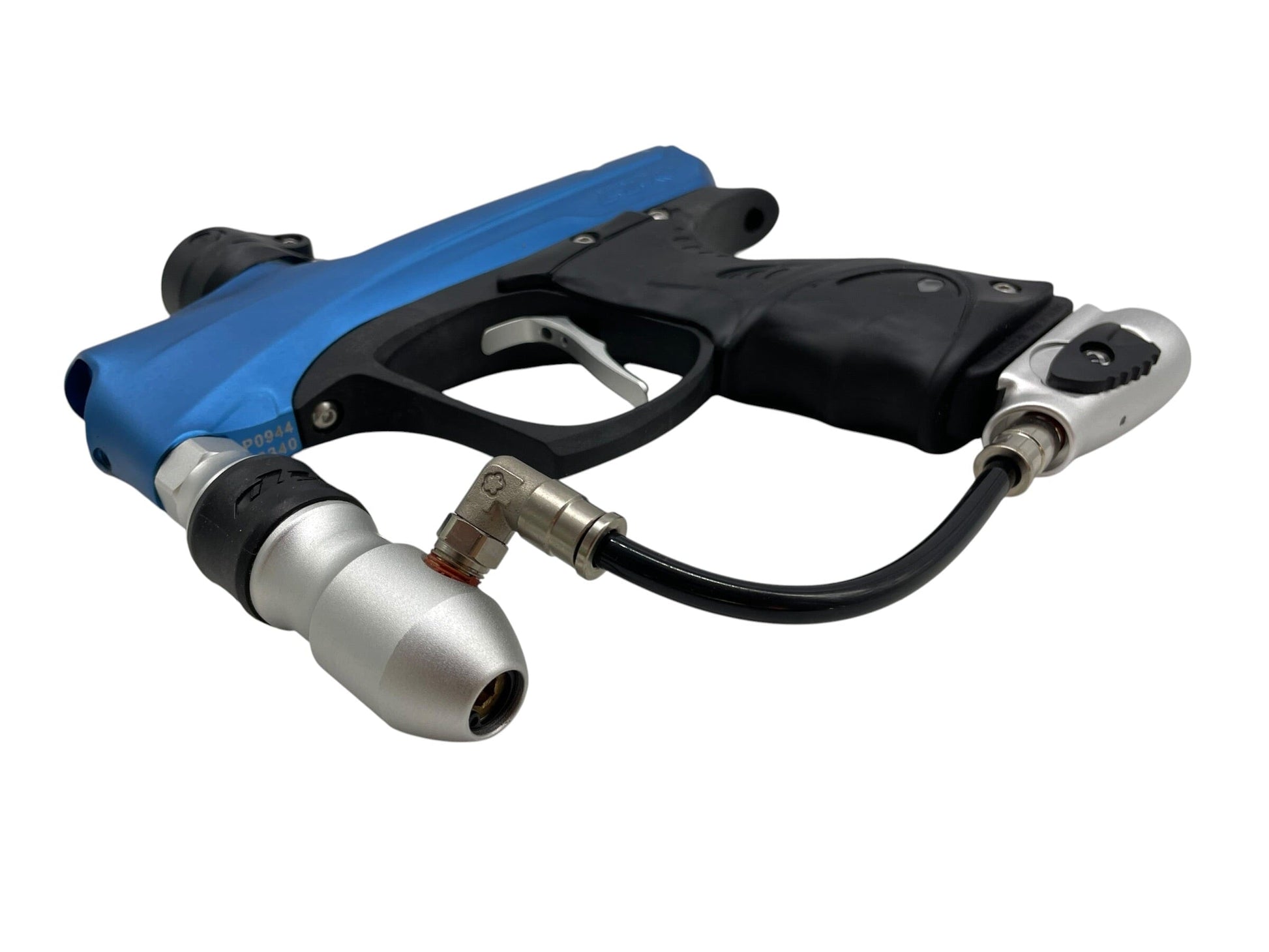 Used DYE RIZE CZR+ - BLUE/BLACK DUST/SILVER + UL-I Barrel Paintball Gun from CPXBrosPaintball Buy/Sell/Trade Paintball Markers, New Paintball Guns, Paintball Hoppers, Paintball Masks, and Hormesis Headbands