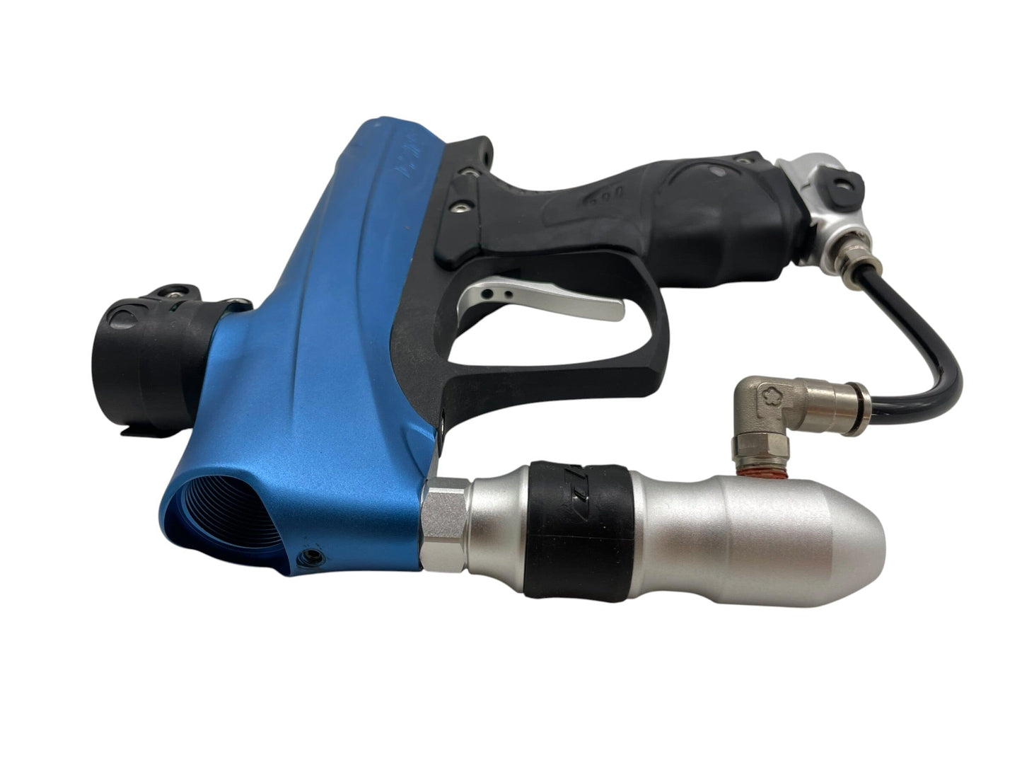 Used DYE RIZE CZR+ - BLUE/BLACK DUST/SILVER + UL-I Barrel Paintball Gun from CPXBrosPaintball Buy/Sell/Trade Paintball Markers, New Paintball Guns, Paintball Hoppers, Paintball Masks, and Hormesis Headbands