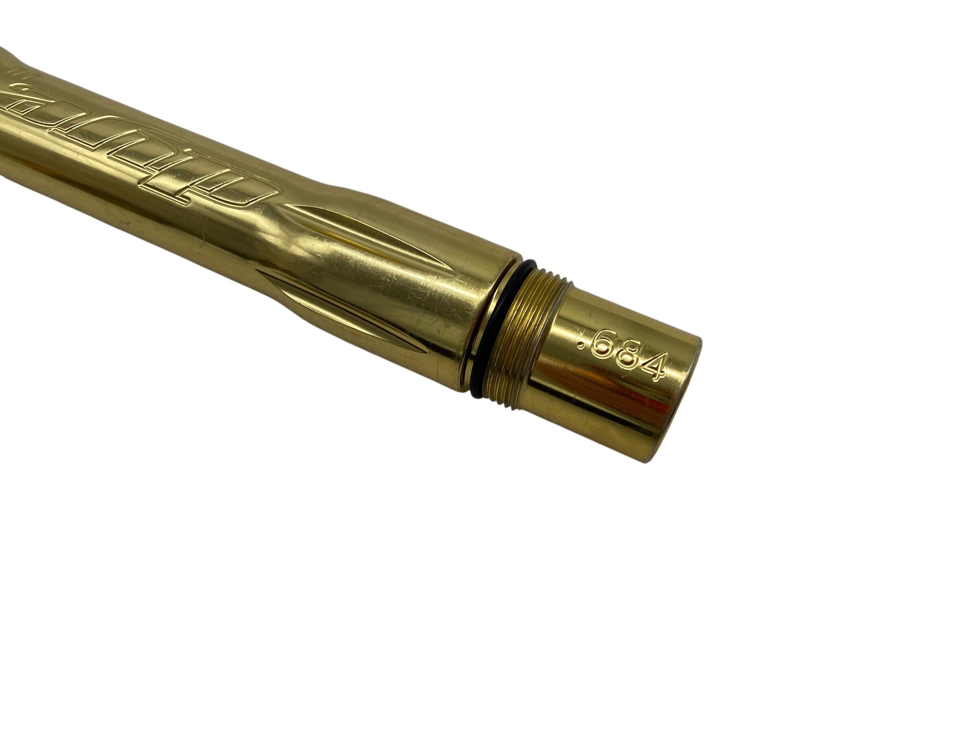 Used Dye UL Barrel Back : AC Thread - .684 : Gloss Gold Paintball Gun from CPXBrosPaintball Buy/Sell/Trade Paintball Markers, New Paintball Guns, Paintball Hoppers, Paintball Masks, and Hormesis Headbands