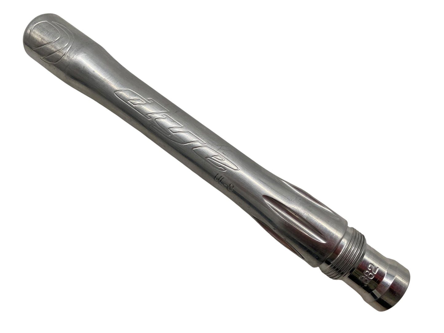 Used Dye UL-S Barrel Back - .682 - Gloss Silver Paintball Gun from CPXBrosPaintball Buy/Sell/Trade Paintball Markers, New Paintball Guns, Paintball Hoppers, Paintball Masks, and Hormesis Headbands