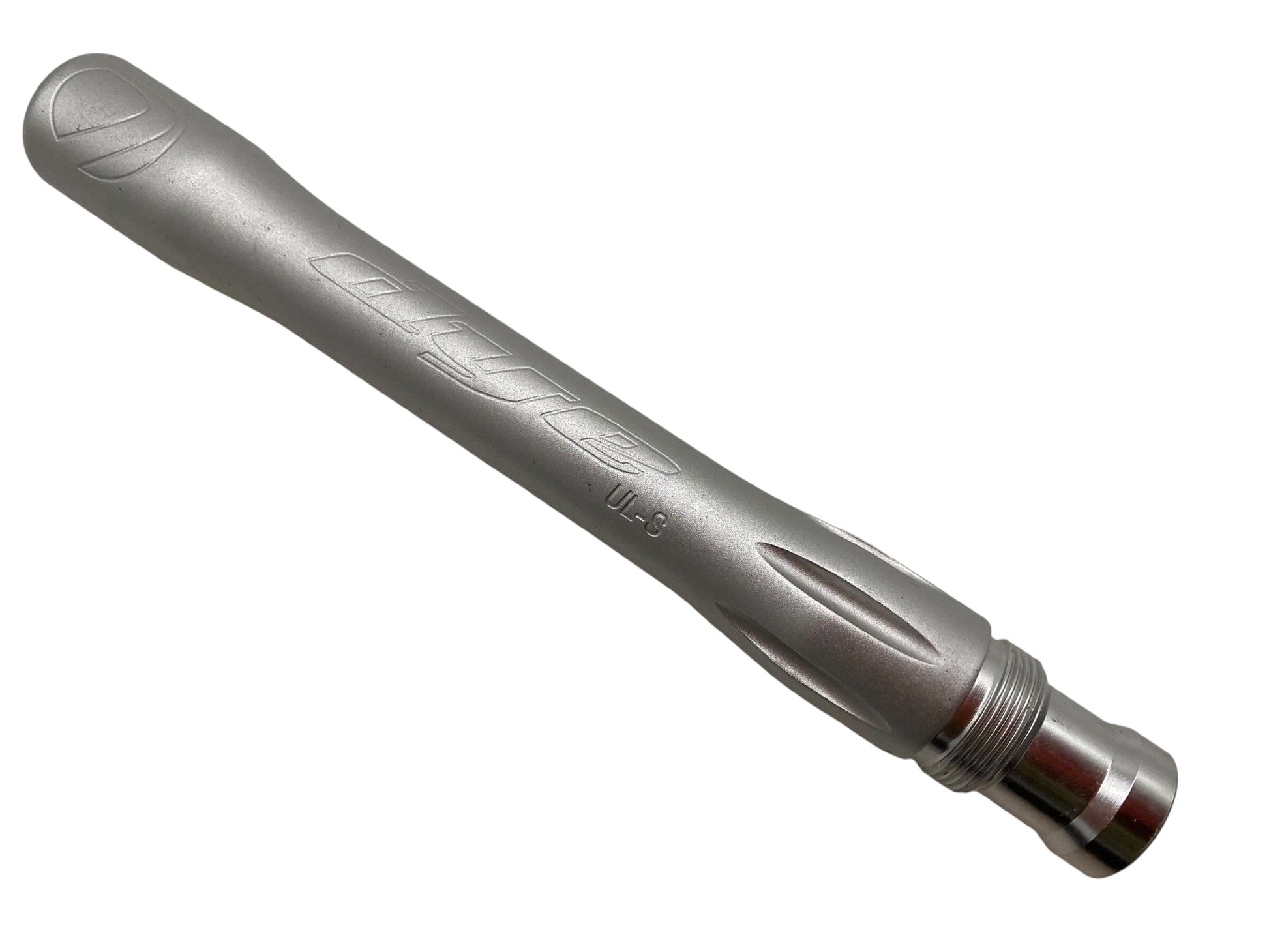 Used Dye UL-S Barrel Back - .688 - Dust Silver Paintball Gun from CPXBrosPaintball Buy/Sell/Trade Paintball Markers, New Paintball Guns, Paintball Hoppers, Paintball Masks, and Hormesis Headbands
