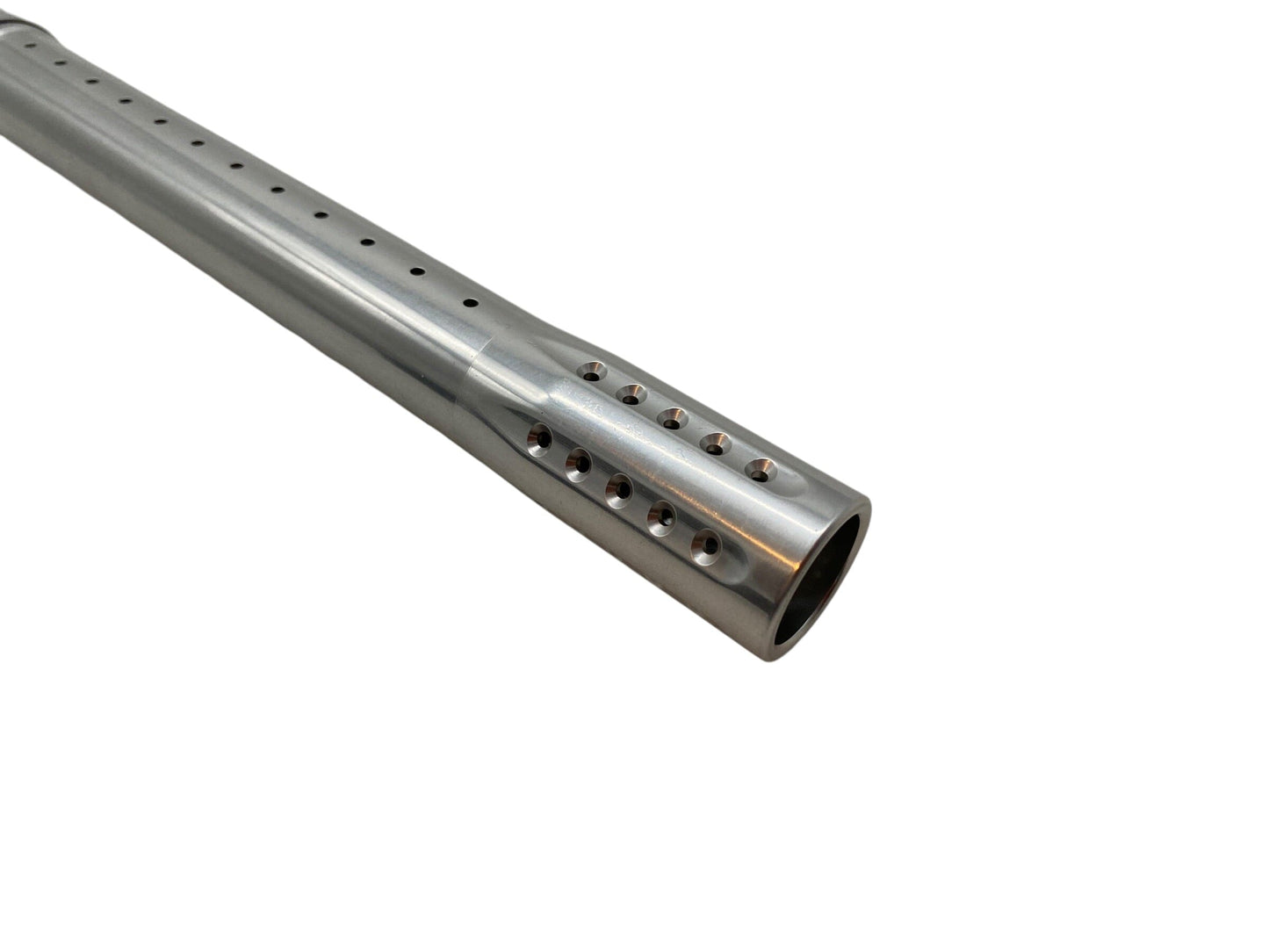 Used Dye UL-S Barrel Tip 14” AC Threaded : Gloss Silver Paintball Gun from CPXBrosPaintball Buy/Sell/Trade Paintball Markers, New Paintball Guns, Paintball Hoppers, Paintball Masks, and Hormesis Headbands