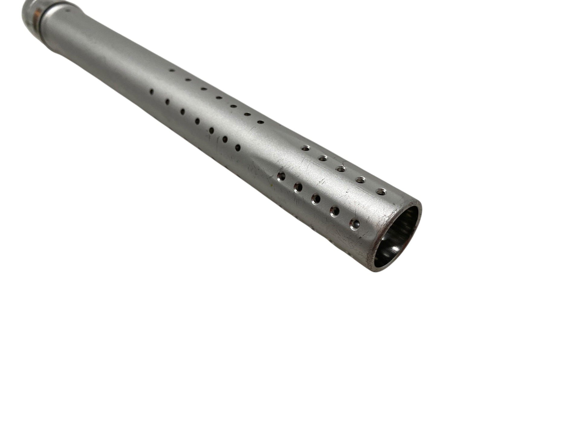 Used Dye UL-S Dust Silver Barrel Tip Paintball Gun from CPXBrosPaintball Buy/Sell/Trade Paintball Markers, New Paintball Guns, Paintball Hoppers, Paintball Masks, and Hormesis Headbands