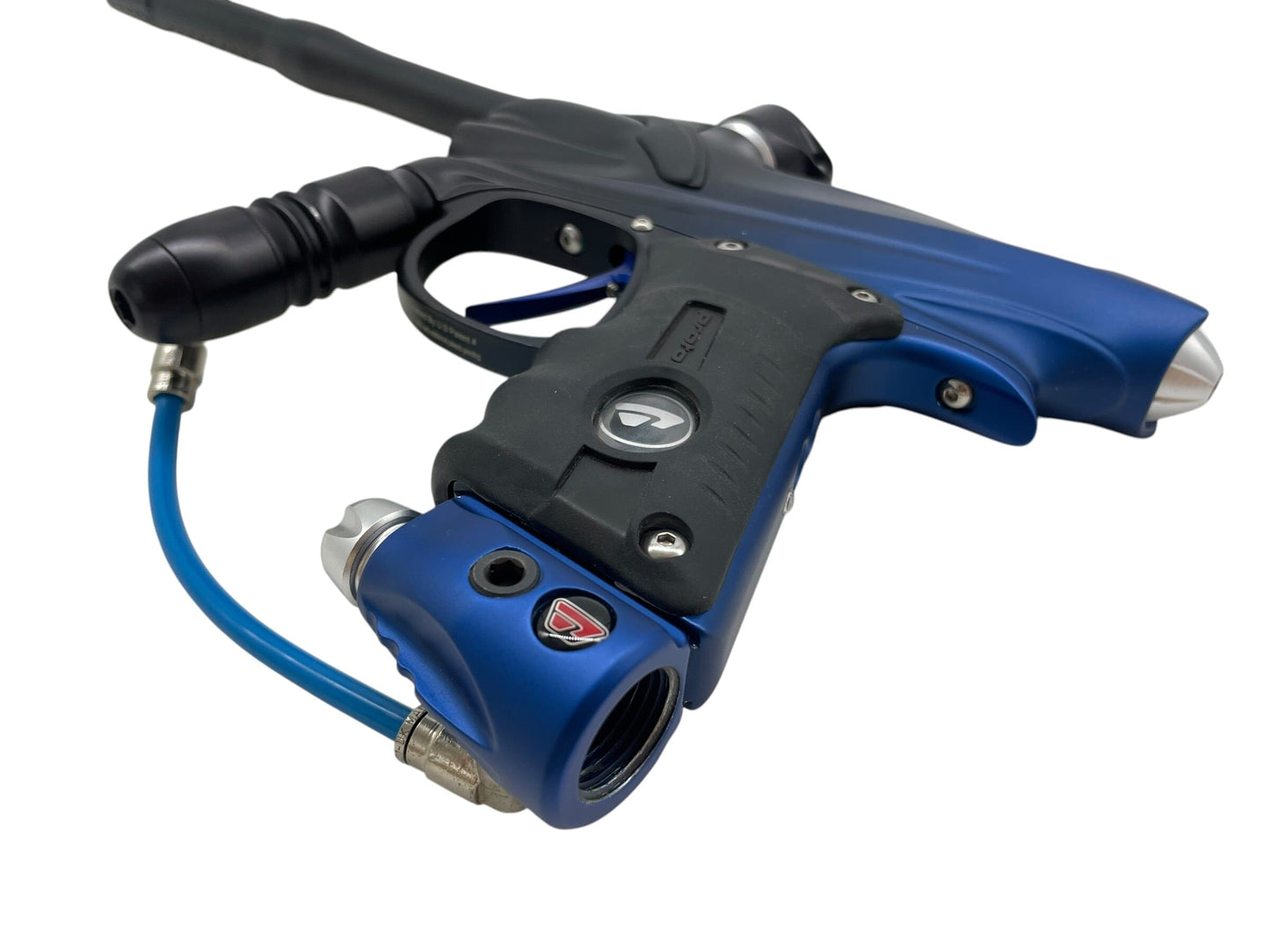 Used DYE/PROTO PM6 Blue to Black Fade Paintball Gun Paintball Gun from CPXBrosPaintball Buy/Sell/Trade Paintball Markers, New Paintball Guns, Paintball Hoppers, Paintball Masks, and Hormesis Headbands