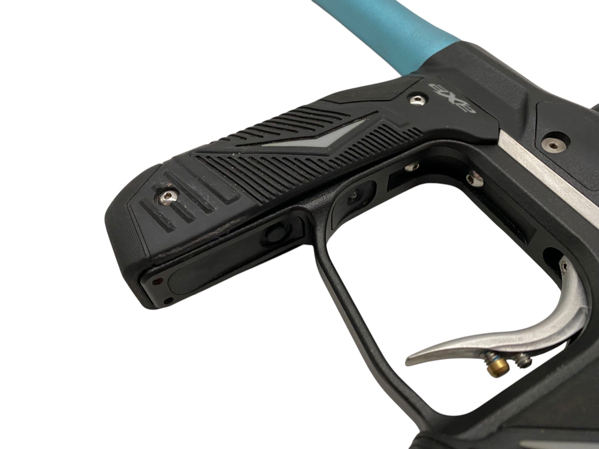 Used Empire Axe 2.0 Black / Silver / Blue Paintball Gun Paintball Gun from CPXBrosPaintball Buy/Sell/Trade Paintball Markers, New Paintball Guns, Paintball Hoppers, Paintball Masks, and Hormesis Headbands