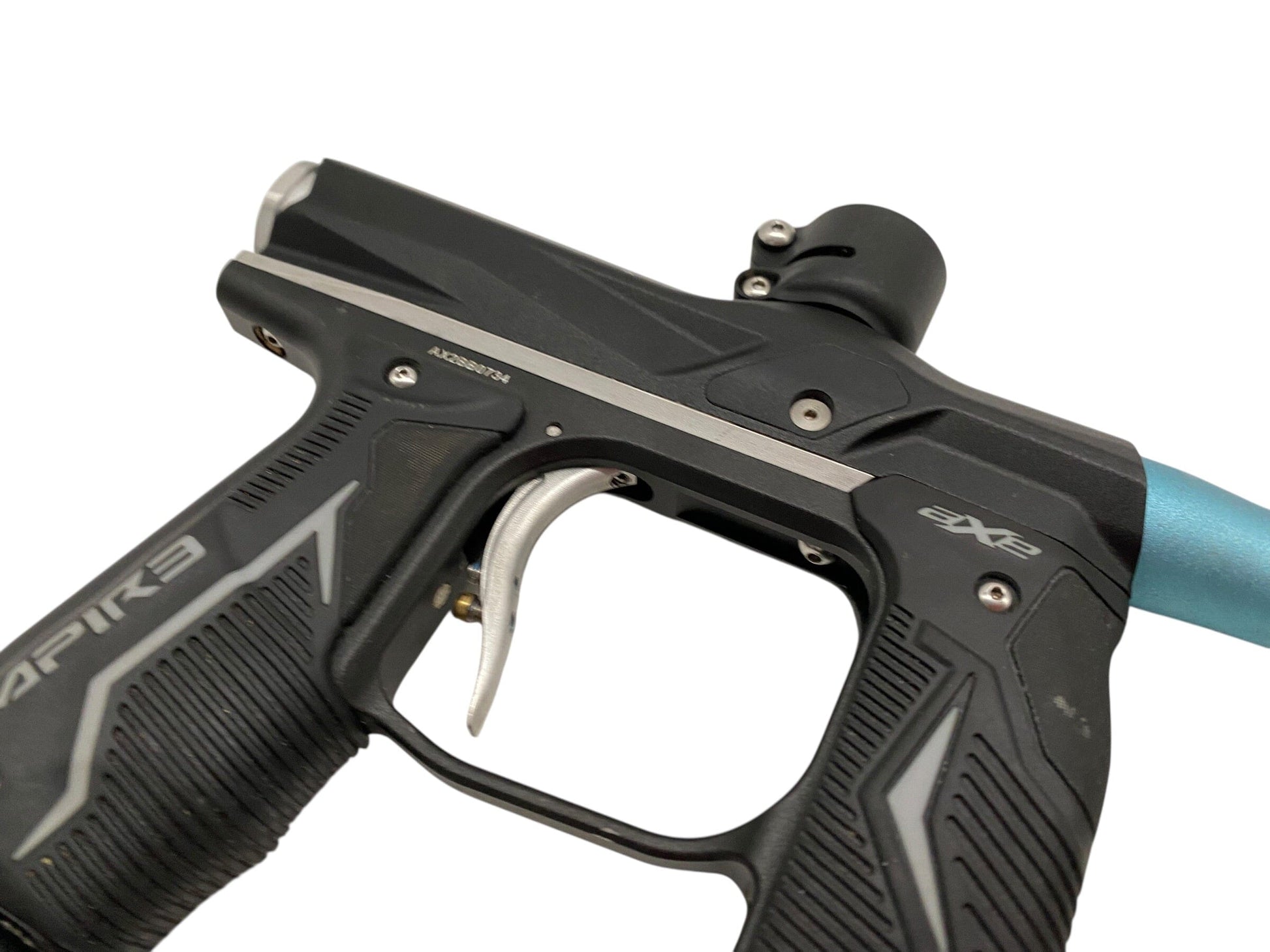 Used Empire Axe 2.0 Black / Silver / Blue Paintball Gun Paintball Gun from CPXBrosPaintball Buy/Sell/Trade Paintball Markers, New Paintball Guns, Paintball Hoppers, Paintball Masks, and Hormesis Headbands