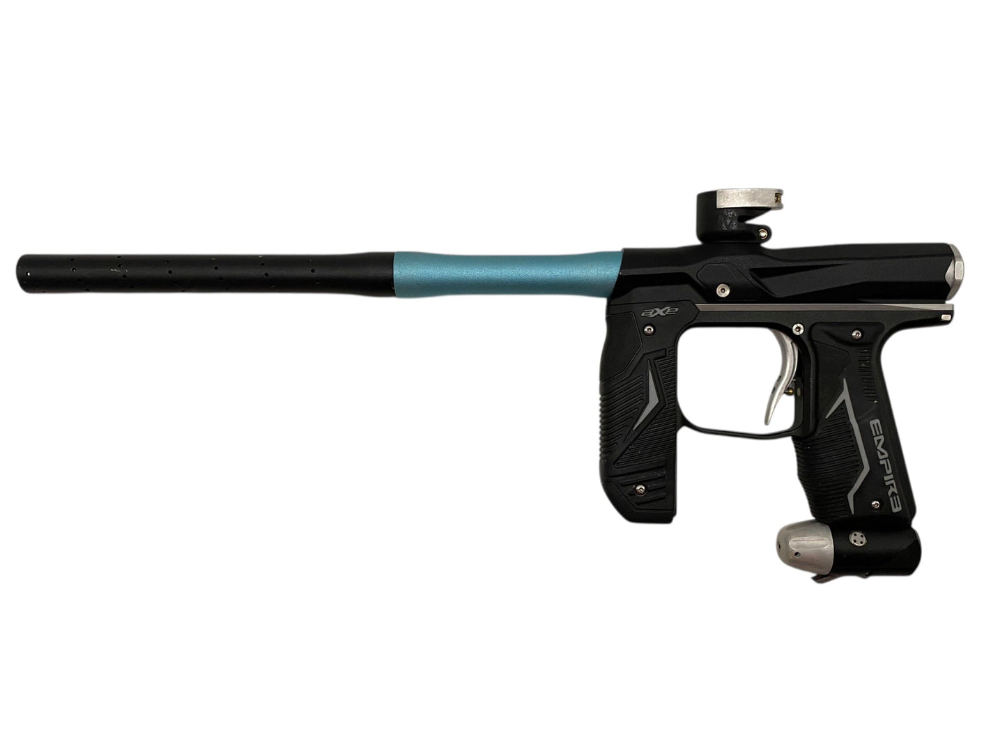 Used Empire Axe 2.0 Black / Silver / Blue Paintball Gun Paintball Gun from CPXBrosPaintball Buy/Sell/Trade Paintball Markers, New Paintball Guns, Paintball Hoppers, Paintball Masks, and Hormesis Headbands