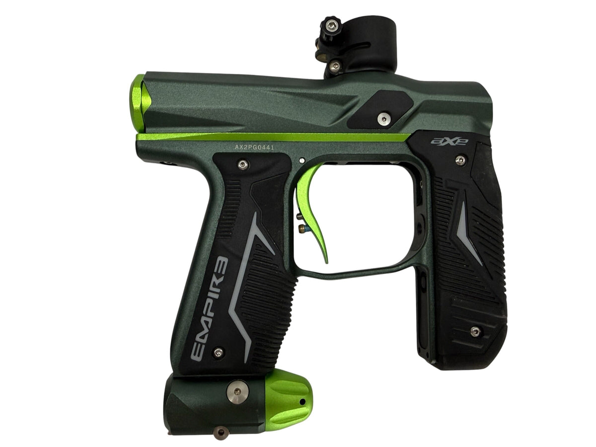 Used Empire Axe 2.0 Dust BRG/Neon Green Paintball Gun Paintball Gun from CPXBrosPaintball Buy/Sell/Trade Paintball Markers, New Paintball Guns, Paintball Hoppers, Paintball Masks, and Hormesis Headbands