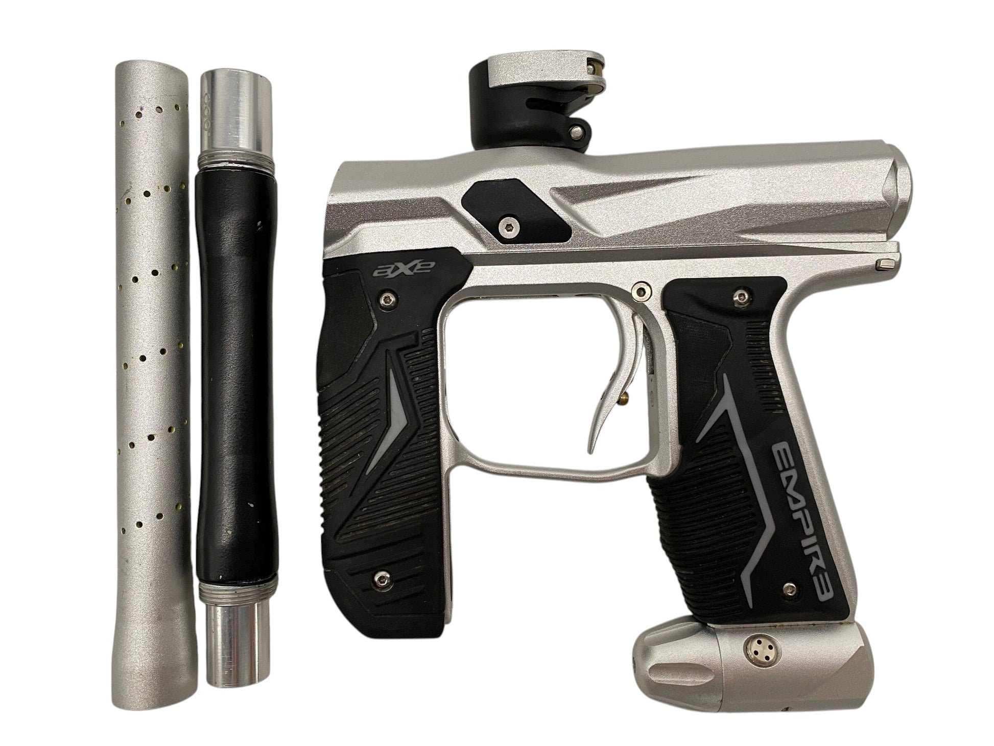 Used Empire Axe 2.0 Silver/Black Paintball Gun Paintball Gun from CPXBrosPaintball Buy/Sell/Trade Paintball Markers, New Paintball Guns, Paintball Hoppers, Paintball Masks, and Hormesis Headbands