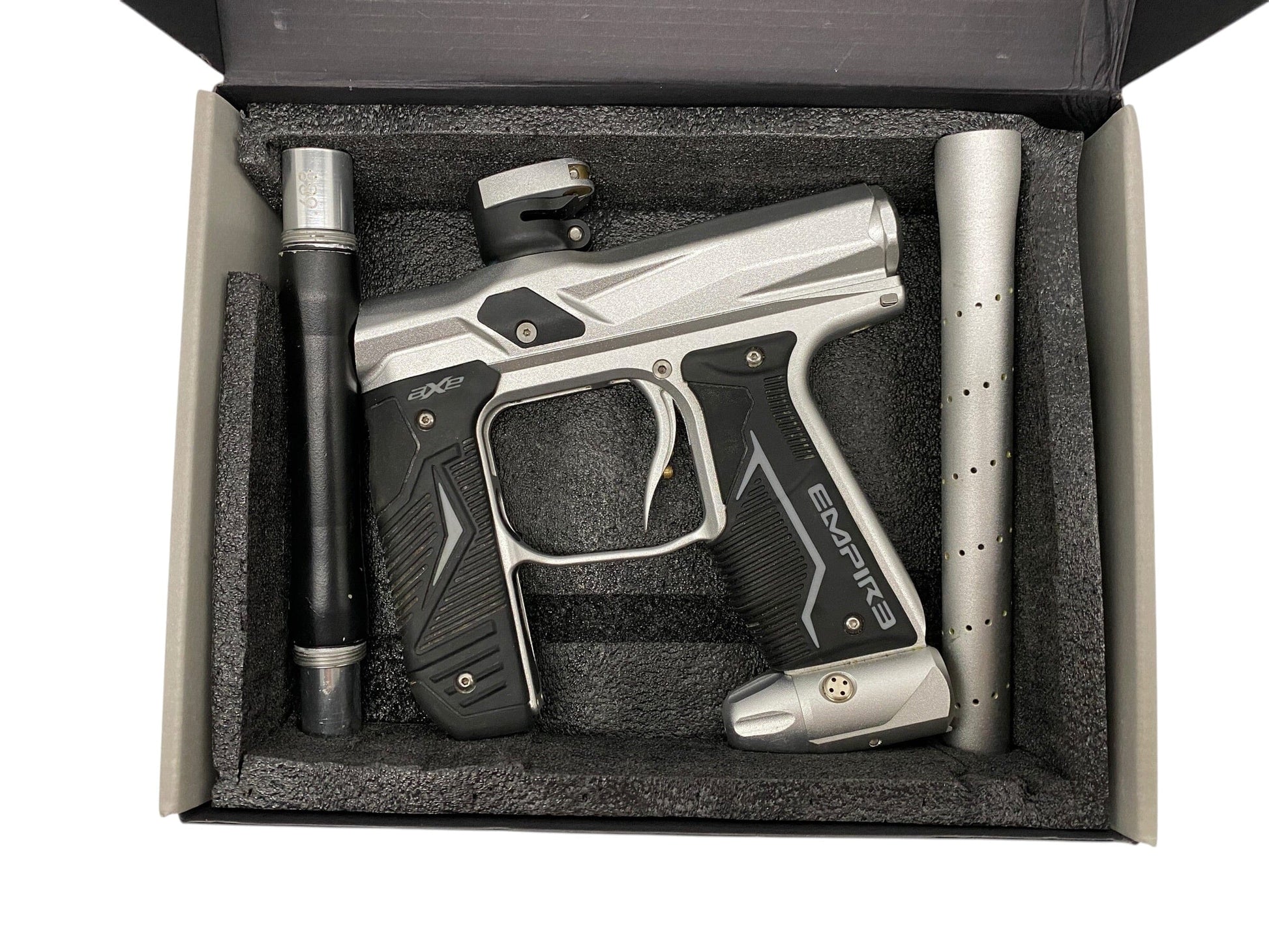 Used Empire Axe 2.0 Silver/Black Paintball Gun Paintball Gun from CPXBrosPaintball Buy/Sell/Trade Paintball Markers, New Paintball Guns, Paintball Hoppers, Paintball Masks, and Hormesis Headbands