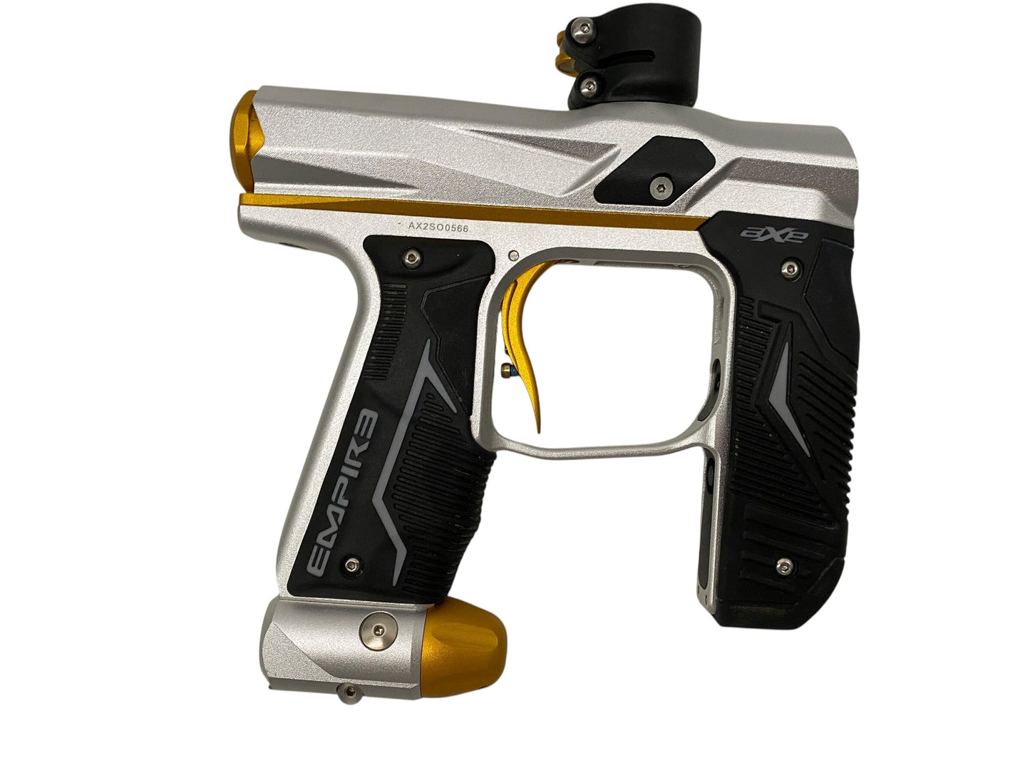 Used Empire AXE 2.0 Silver/Gold Paintball Gun Paintball Gun from CPXBrosPaintball Buy/Sell/Trade Paintball Markers, New Paintball Guns, Paintball Hoppers, Paintball Masks, and Hormesis Headbands