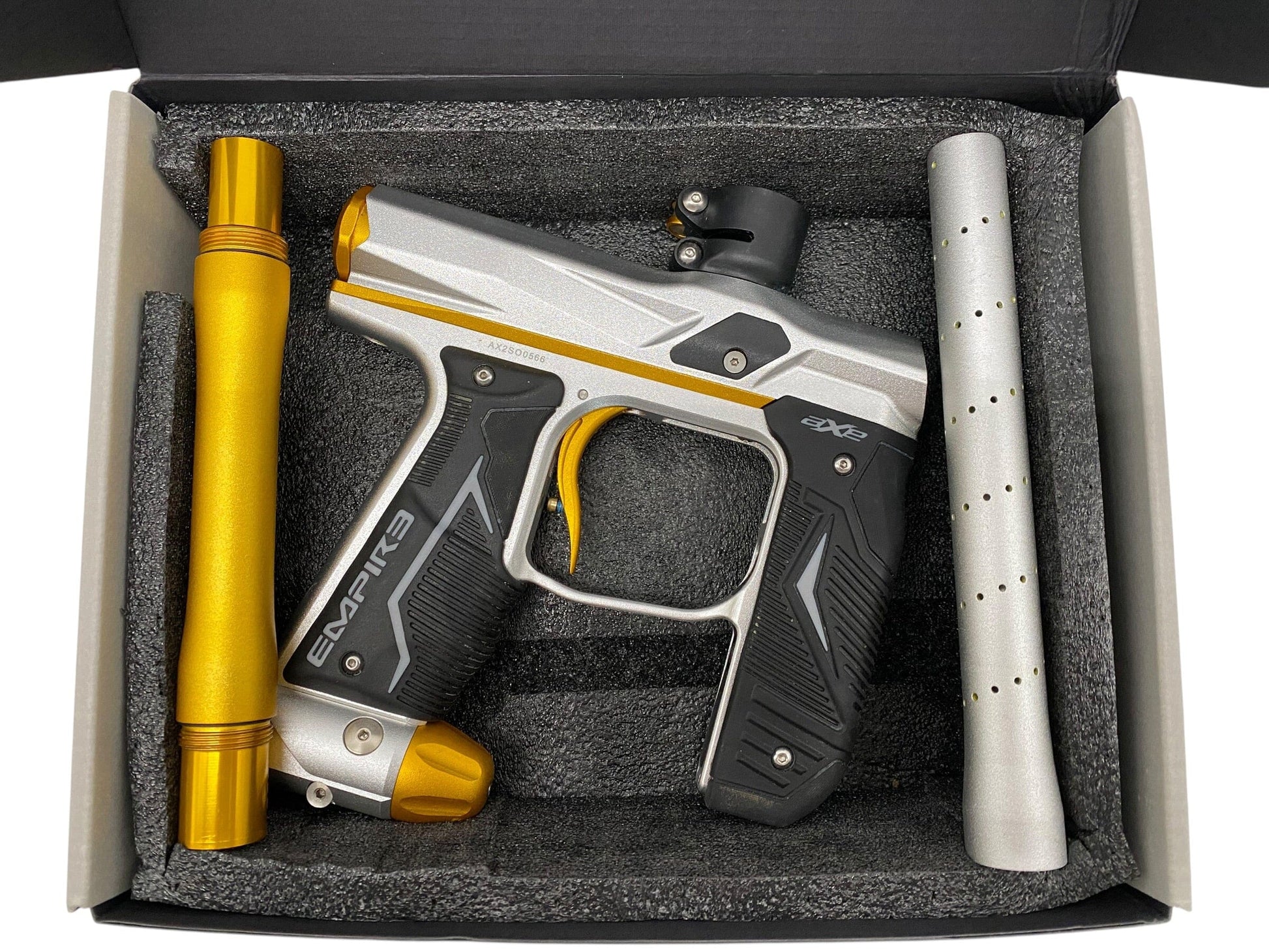 Used Empire AXE 2.0 Silver/Gold Paintball Gun Paintball Gun from CPXBrosPaintball Buy/Sell/Trade Paintball Markers, New Paintball Guns, Paintball Hoppers, Paintball Masks, and Hormesis Headbands