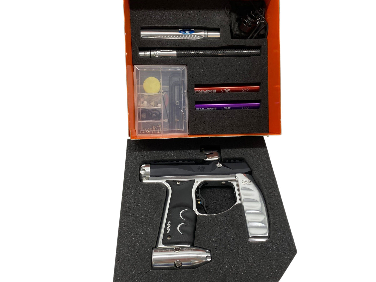 Used Empire Axe RedLine Oled W/ Inception Designs Tacticool Black/Silver Paintball Gun Paintball Gun from CPXBrosPaintball Buy/Sell/Trade Paintball Markers, New Paintball Guns, Paintball Hoppers, Paintball Masks, and Hormesis Headbands