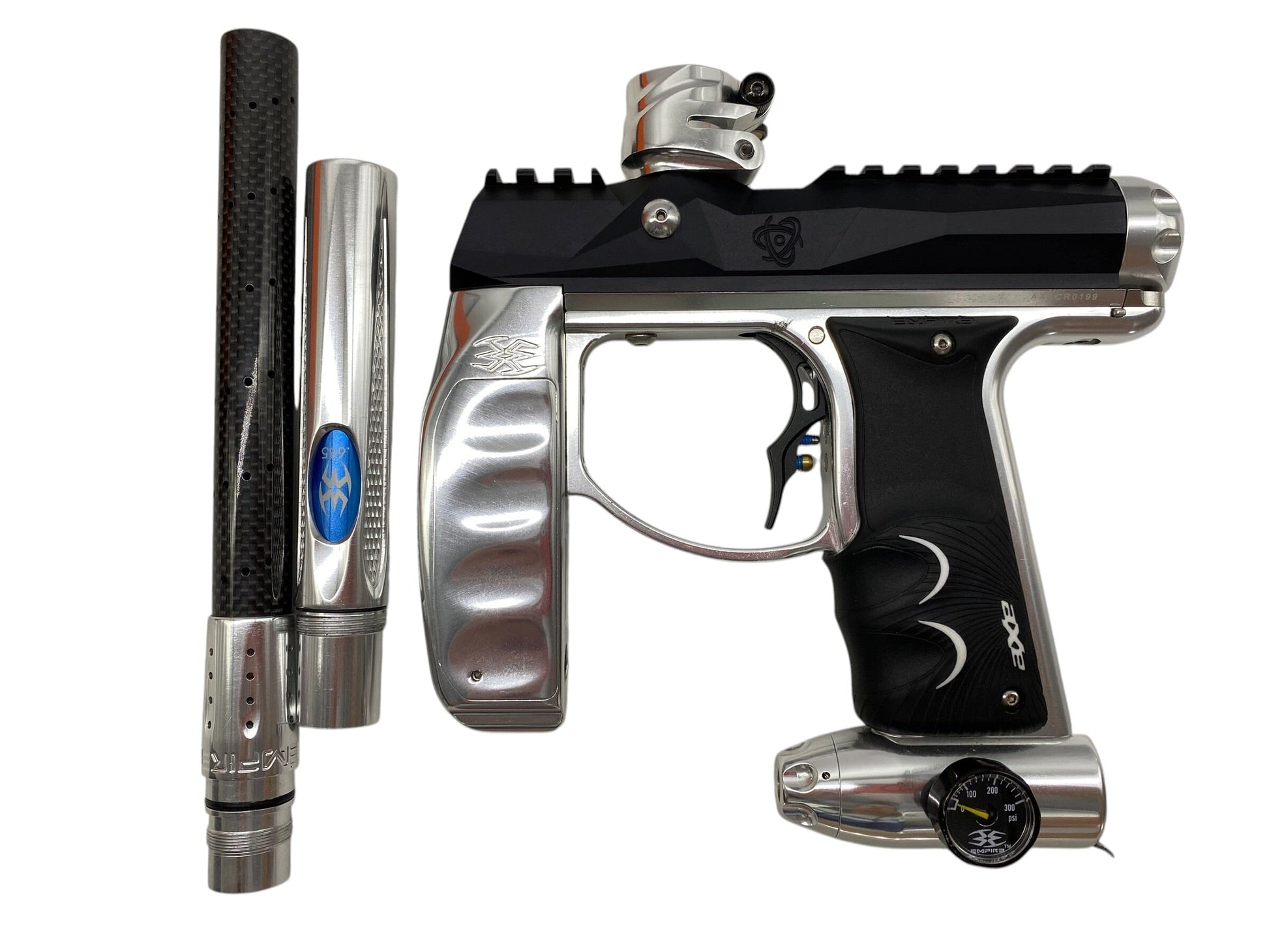 Used Empire Axe RedLine Oled W/ Inception Designs Tacticool Black/Silver Paintball Gun Paintball Gun from CPXBrosPaintball Buy/Sell/Trade Paintball Markers, New Paintball Guns, Paintball Hoppers, Paintball Masks, and Hormesis Headbands