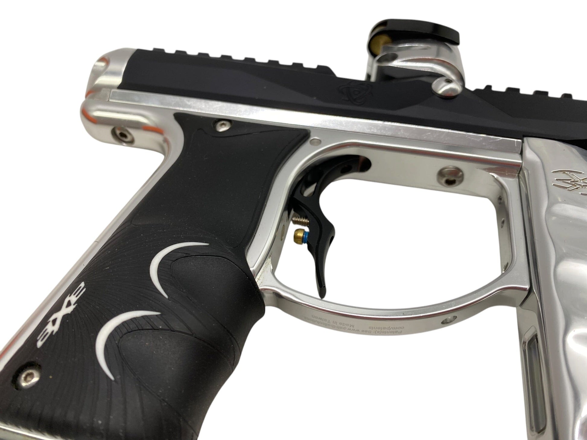 Used Empire Axe RedLine Oled W/ Inception Designs Tacticool Black/Silver Paintball Gun Paintball Gun from CPXBrosPaintball Buy/Sell/Trade Paintball Markers, New Paintball Guns, Paintball Hoppers, Paintball Masks, and Hormesis Headbands