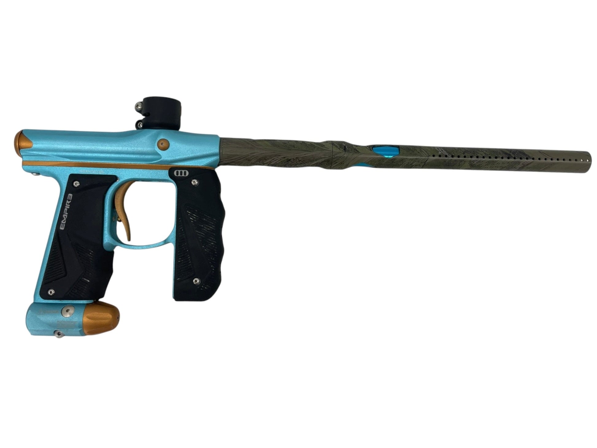 Used Empire Mini GS Aqua/Orange Paintball Gun Paintball Gun from CPXBrosPaintball Buy/Sell/Trade Paintball Markers, New Paintball Guns, Paintball Hoppers, Paintball Masks, and Hormesis Headbands