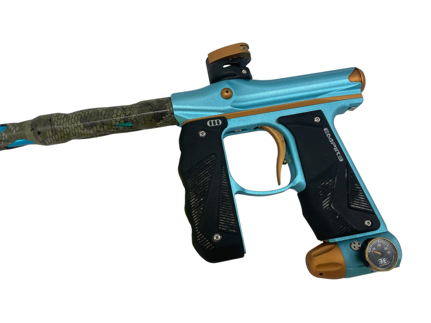 Used Empire Mini GS Aqua/Orange Paintball Gun Paintball Gun from CPXBrosPaintball Buy/Sell/Trade Paintball Markers, New Paintball Guns, Paintball Hoppers, Paintball Masks, and Hormesis Headbands
