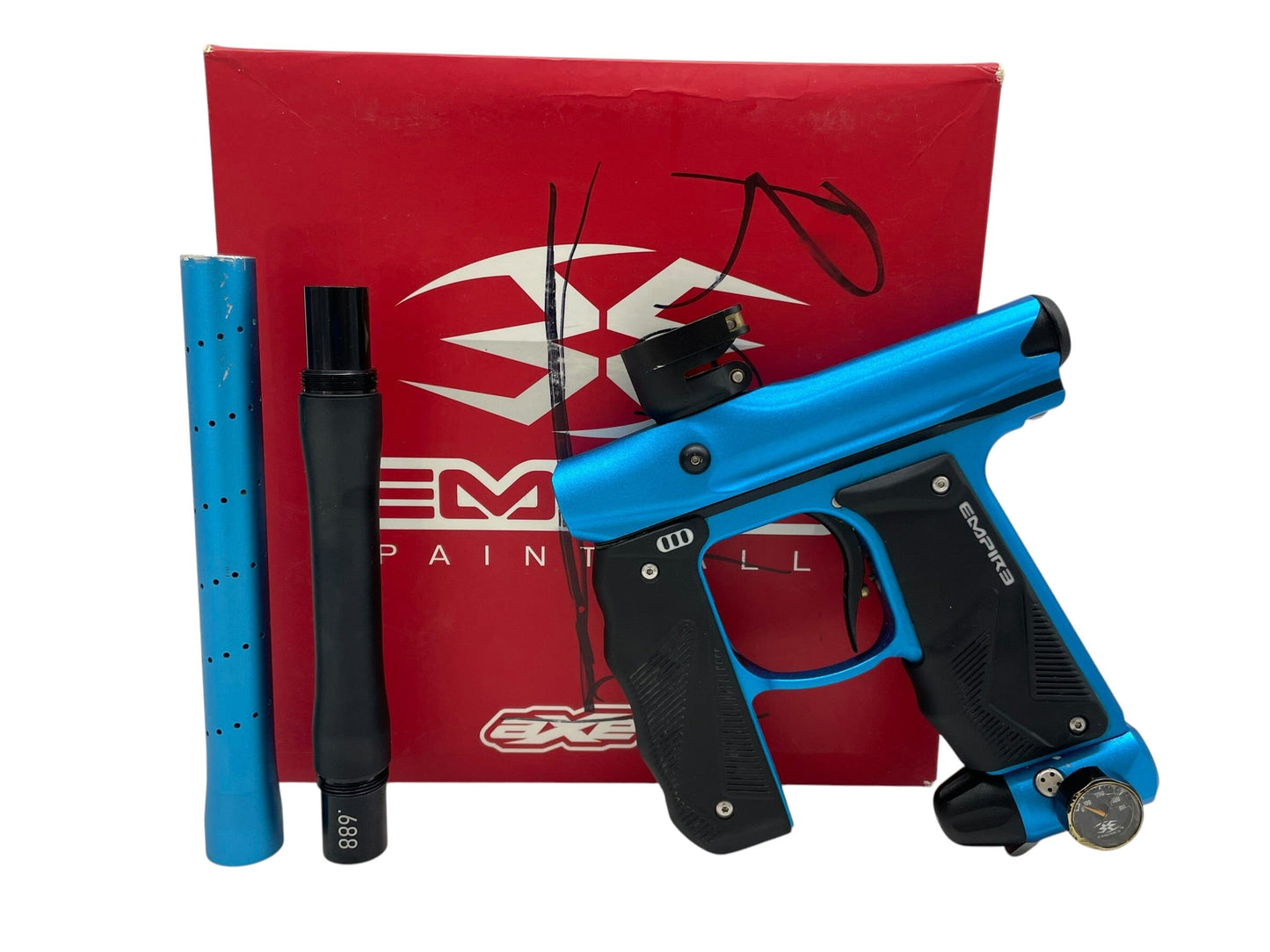 Used Empire Mini GS Blue/Black Paintball Gun Paintball Gun from CPXBrosPaintball Buy/Sell/Trade Paintball Markers, New Paintball Guns, Paintball Hoppers, Paintball Masks, and Hormesis Headbands