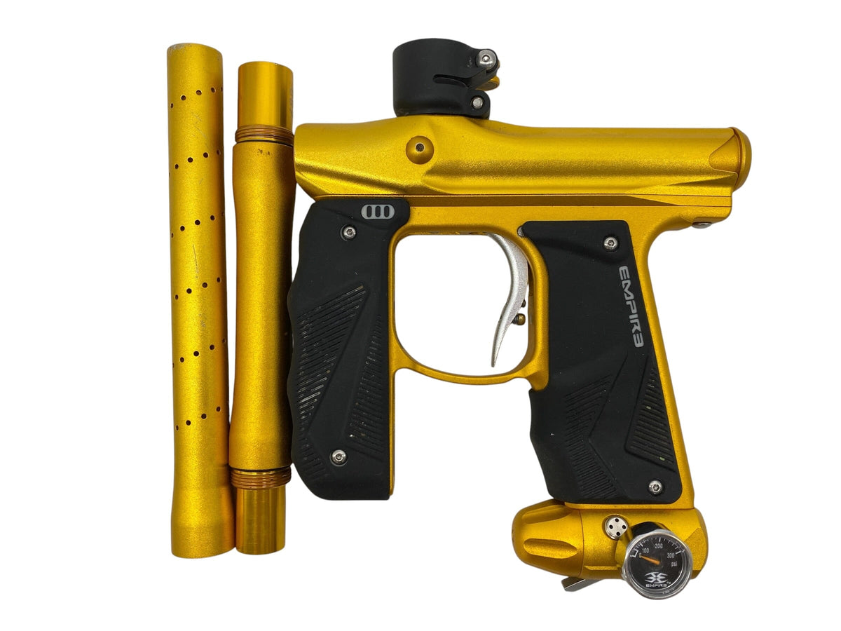Used Empire Mini GS Gold/Gold Paintball Gun Paintball Gun from CPXBrosPaintball Buy/Sell/Trade Paintball Markers, New Paintball Guns, Paintball Hoppers, Paintball Masks, and Hormesis Headbands