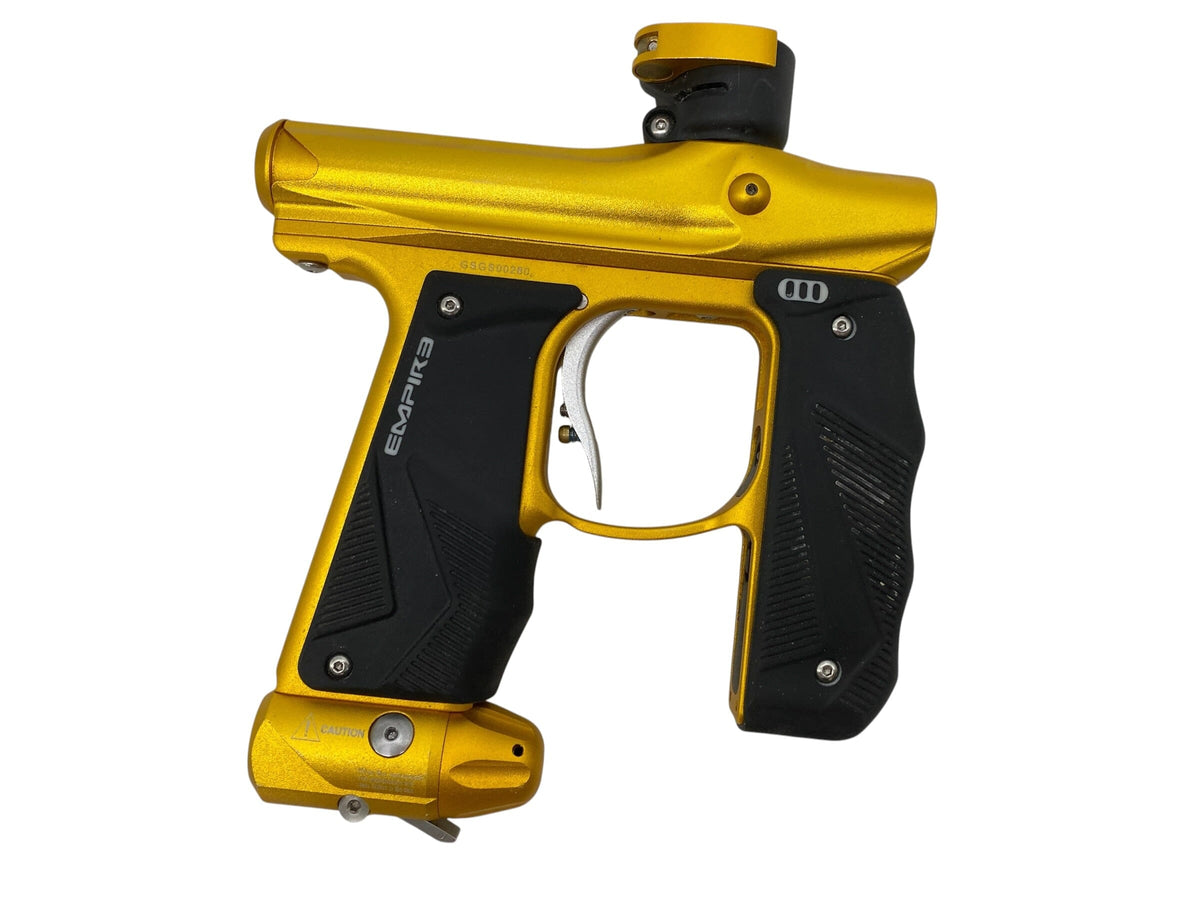 Used Empire Mini GS Gold/Gold Paintball Gun Paintball Gun from CPXBrosPaintball Buy/Sell/Trade Paintball Markers, New Paintball Guns, Paintball Hoppers, Paintball Masks, and Hormesis Headbands