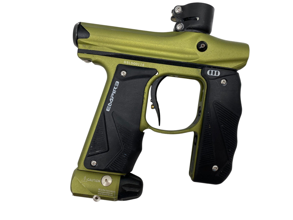 Used Empire Mini Gs Paintball Gun Green Black Paintball Gun from CPXBrosPaintball Buy/Sell/Trade Paintball Markers, New Paintball Guns, Paintball Hoppers, Paintball Masks, and Hormesis Headbands