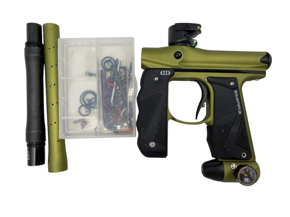 Used Empire Mini Gs Paintball Gun Green Black Paintball Gun from CPXBrosPaintball Buy/Sell/Trade Paintball Markers, New Paintball Guns, Paintball Hoppers, Paintball Masks, and Hormesis Headbands