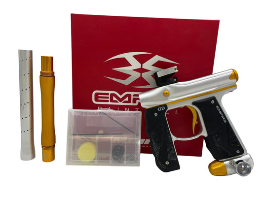 Used Empire Mini GS Silver/Gold Paintball Gun Paintball Gun from CPXBrosPaintball Buy/Sell/Trade Paintball Markers, New Paintball Guns, Paintball Hoppers, Paintball Masks, and Hormesis Headbands