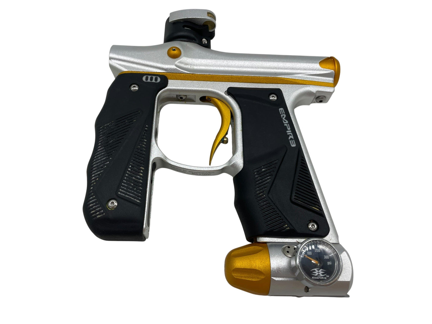 Used Empire Mini GS Silver/Gold Paintball Gun Paintball Gun from CPXBrosPaintball Buy/Sell/Trade Paintball Markers, New Paintball Guns, Paintball Hoppers, Paintball Masks, and Hormesis Headbands