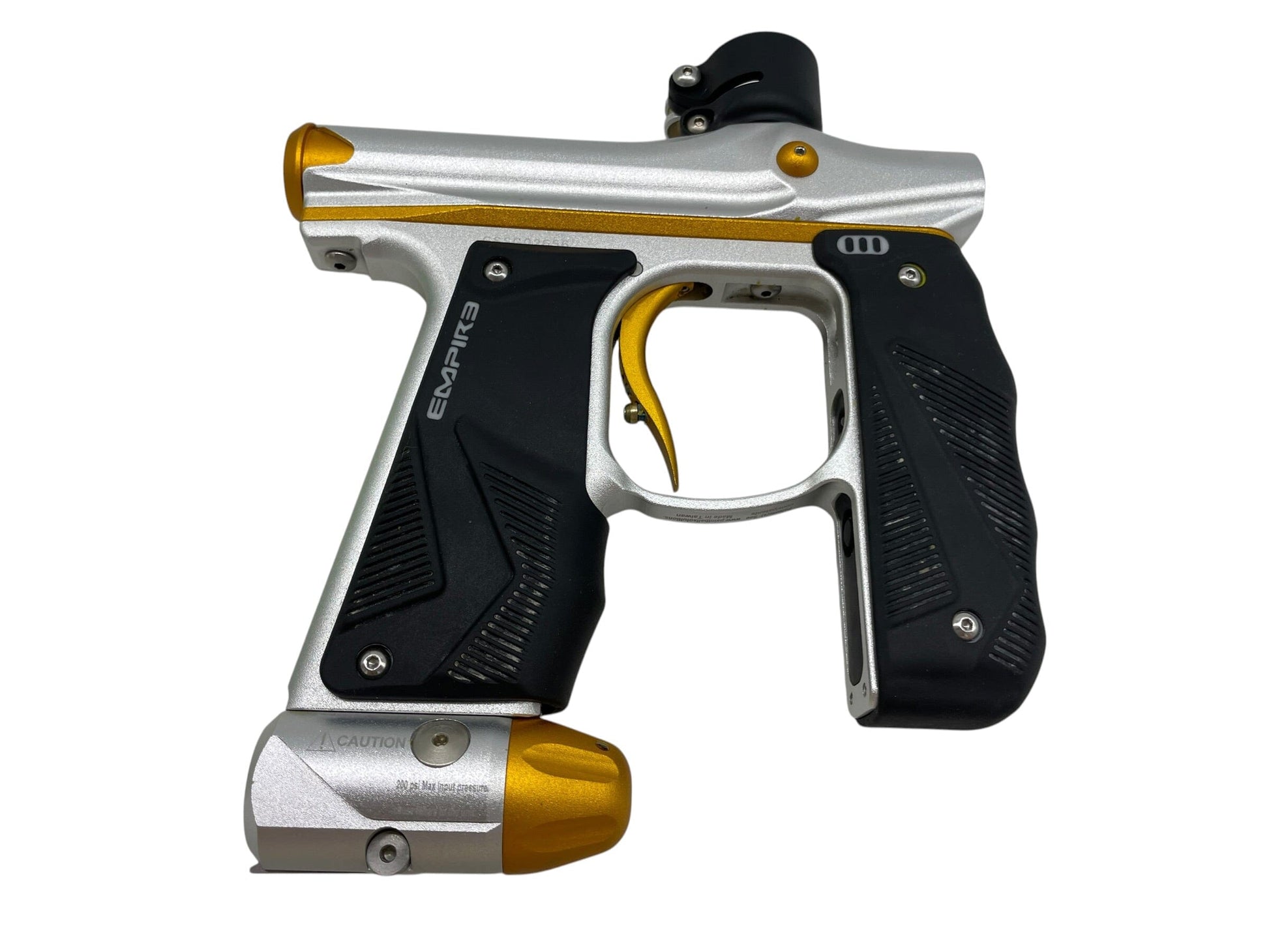 Used Empire Mini GS Silver/Gold Paintball Gun Paintball Gun from CPXBrosPaintball Buy/Sell/Trade Paintball Markers, New Paintball Guns, Paintball Hoppers, Paintball Masks, and Hormesis Headbands