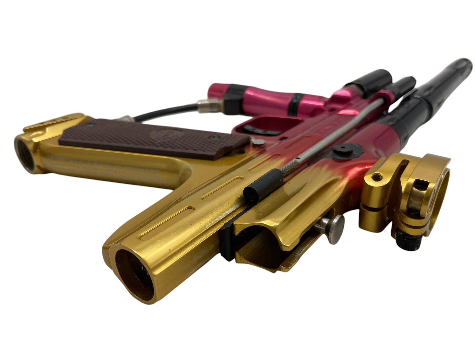 Used Empire Resurrection Autococker Gold to Red Fade Paintball Gun Paintball Gun from CPXBrosPaintball Buy/Sell/Trade Paintball Markers, New Paintball Guns, Paintball Hoppers, Paintball Masks, and Hormesis Headbands