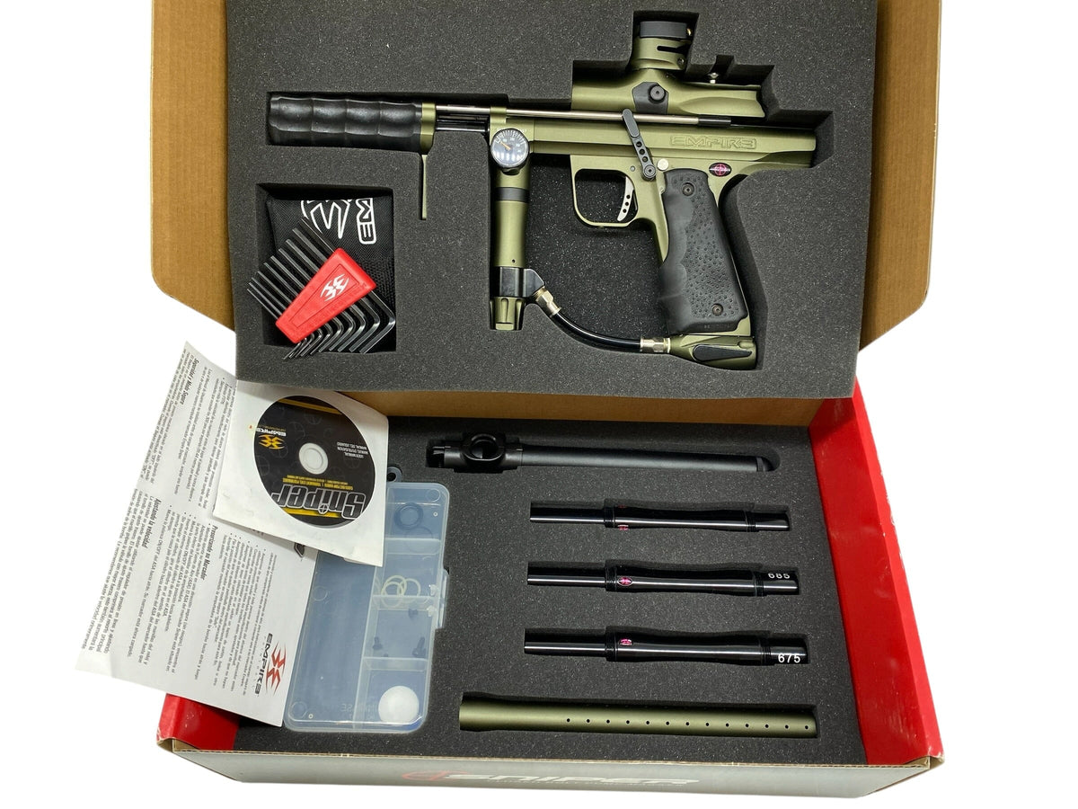 Used Empire Sniper Pump Paintball Gun Olive Paintball Gun from CPXBrosPaintball Buy/Sell/Trade Paintball Markers, New Paintball Guns, Paintball Hoppers, Paintball Masks, and Hormesis Headbands