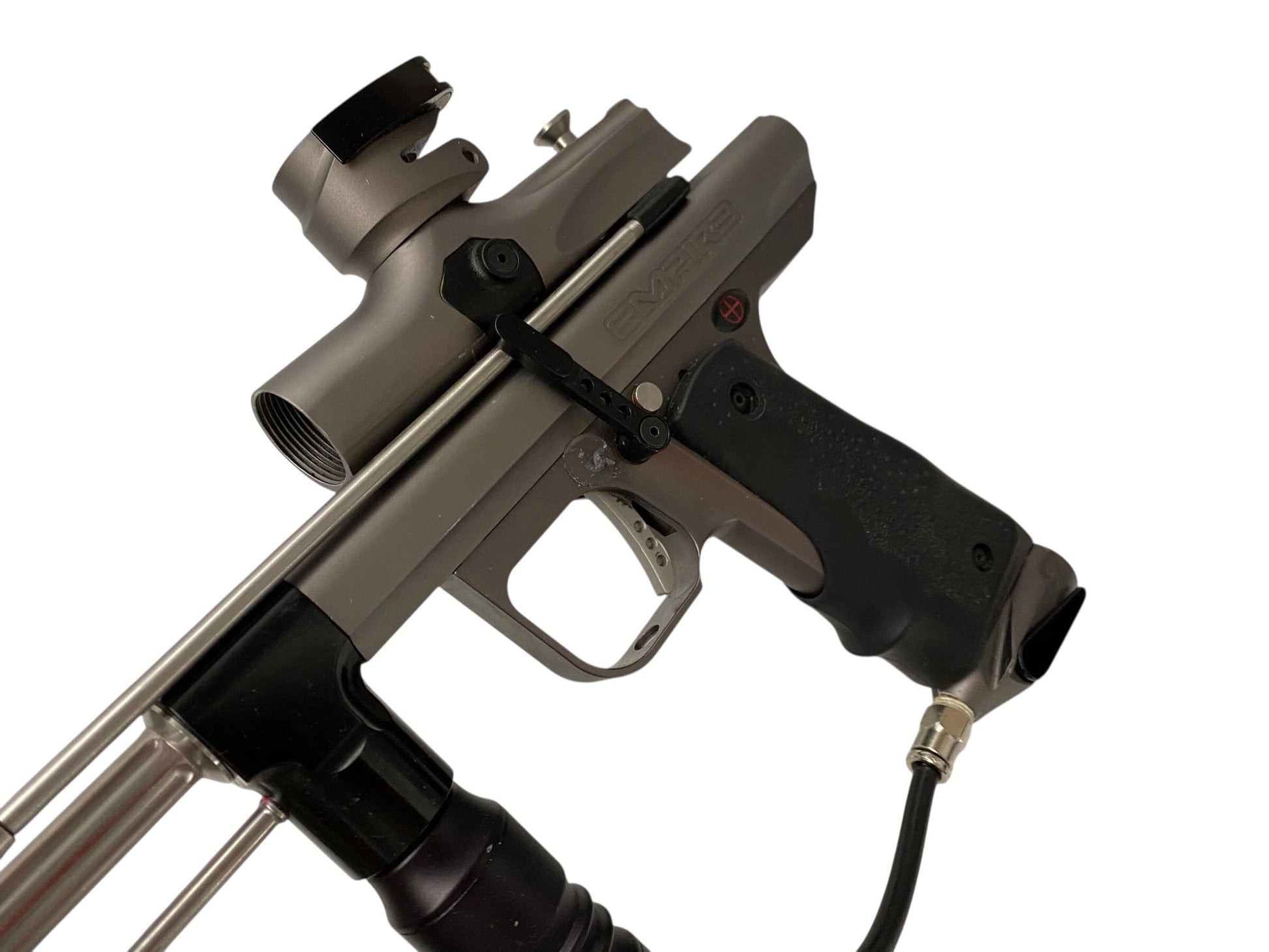Used Empire Sniper Pump Pewter Paintball Gun Upgraded Paintball Gun from CPXBrosPaintball Buy/Sell/Trade Paintball Markers, New Paintball Guns, Paintball Hoppers, Paintball Masks, and Hormesis Headbands