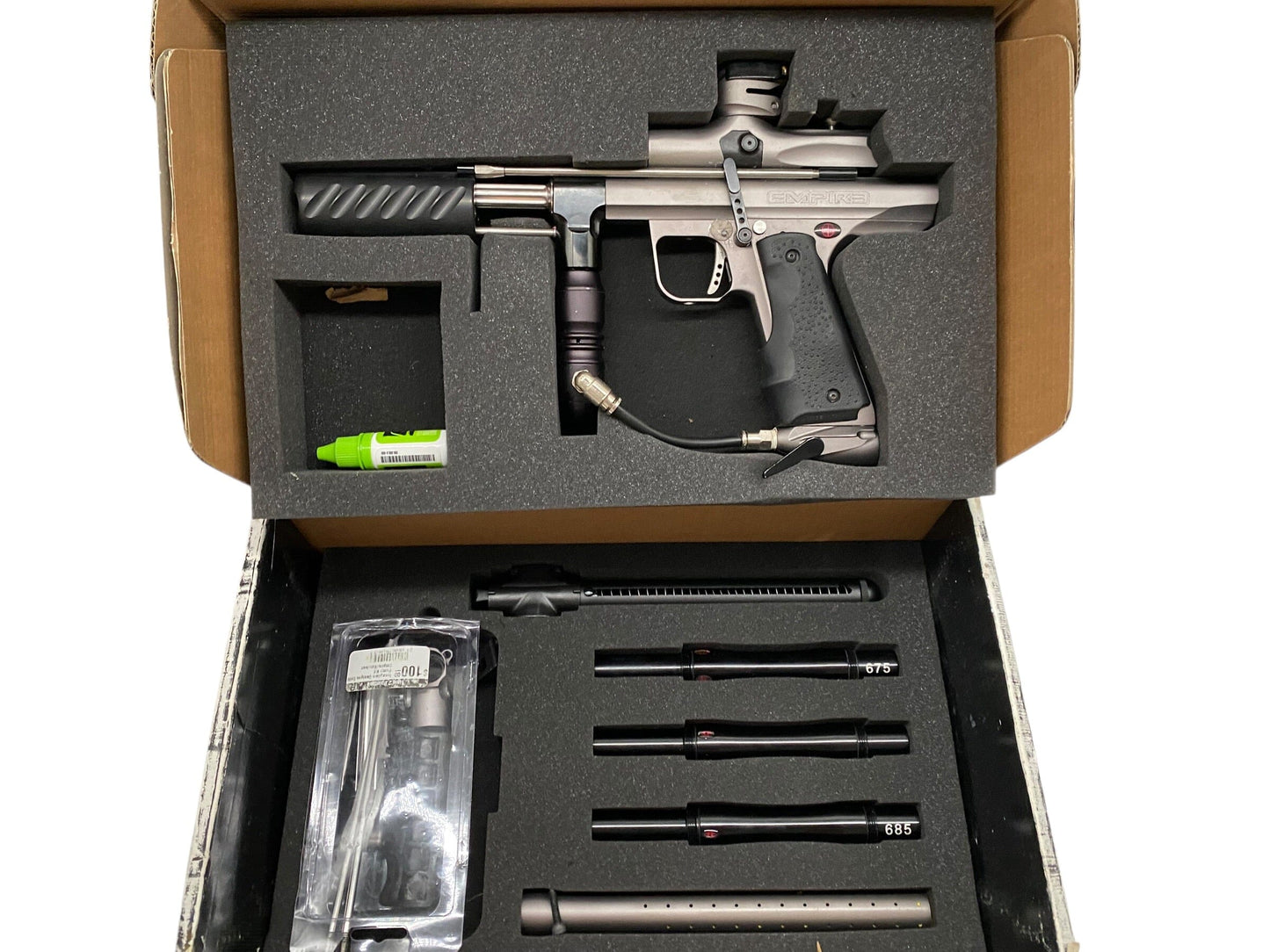 Used Empire Sniper Pump Pewter Paintball Gun Upgraded Paintball Gun from CPXBrosPaintball Buy/Sell/Trade Paintball Markers, New Paintball Guns, Paintball Hoppers, Paintball Masks, and Hormesis Headbands