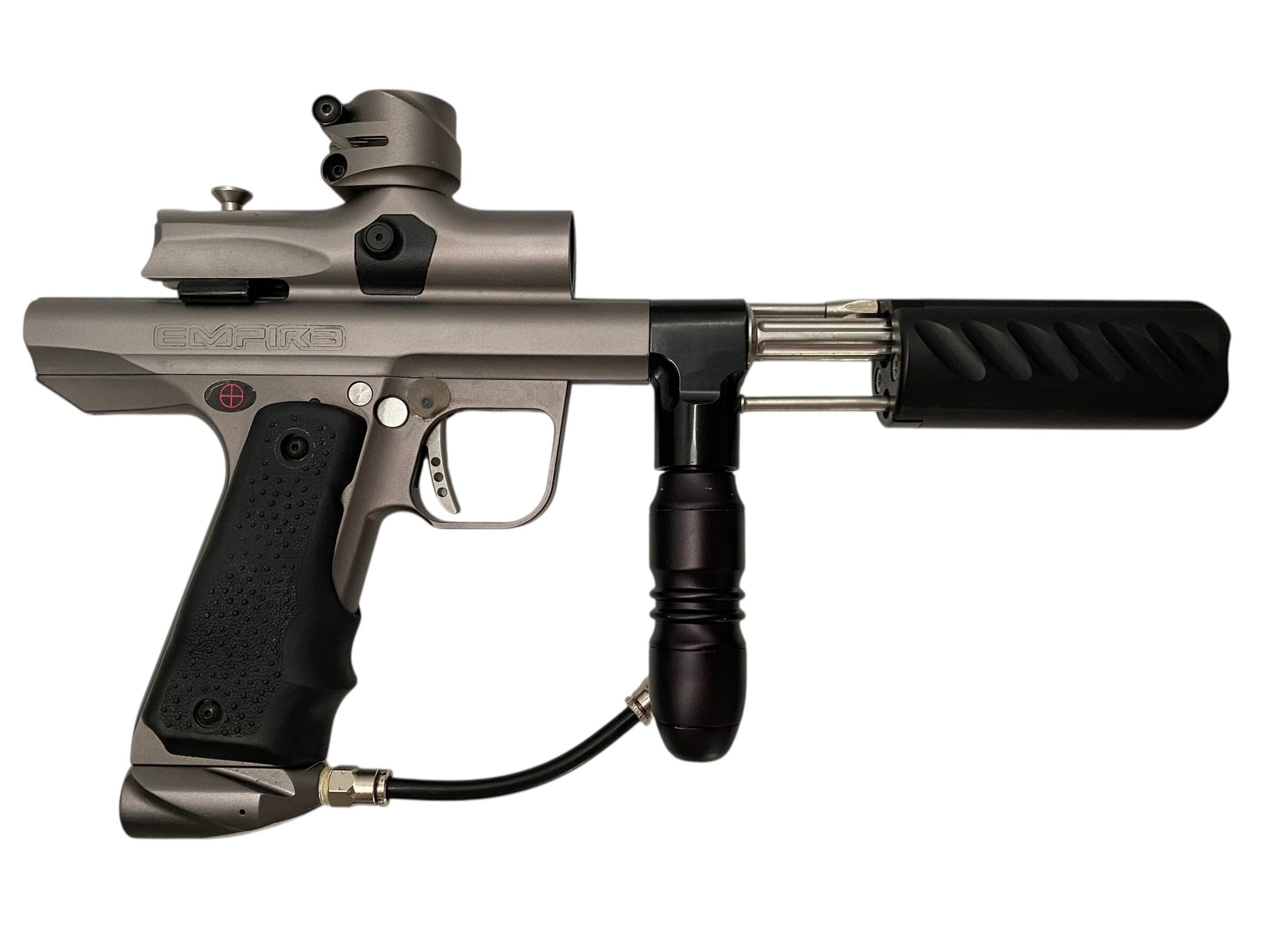 Used Empire Sniper Pump Pewter Paintball Gun Upgraded Paintball Gun from CPXBrosPaintball Buy/Sell/Trade Paintball Markers, New Paintball Guns, Paintball Hoppers, Paintball Masks, and Hormesis Headbands