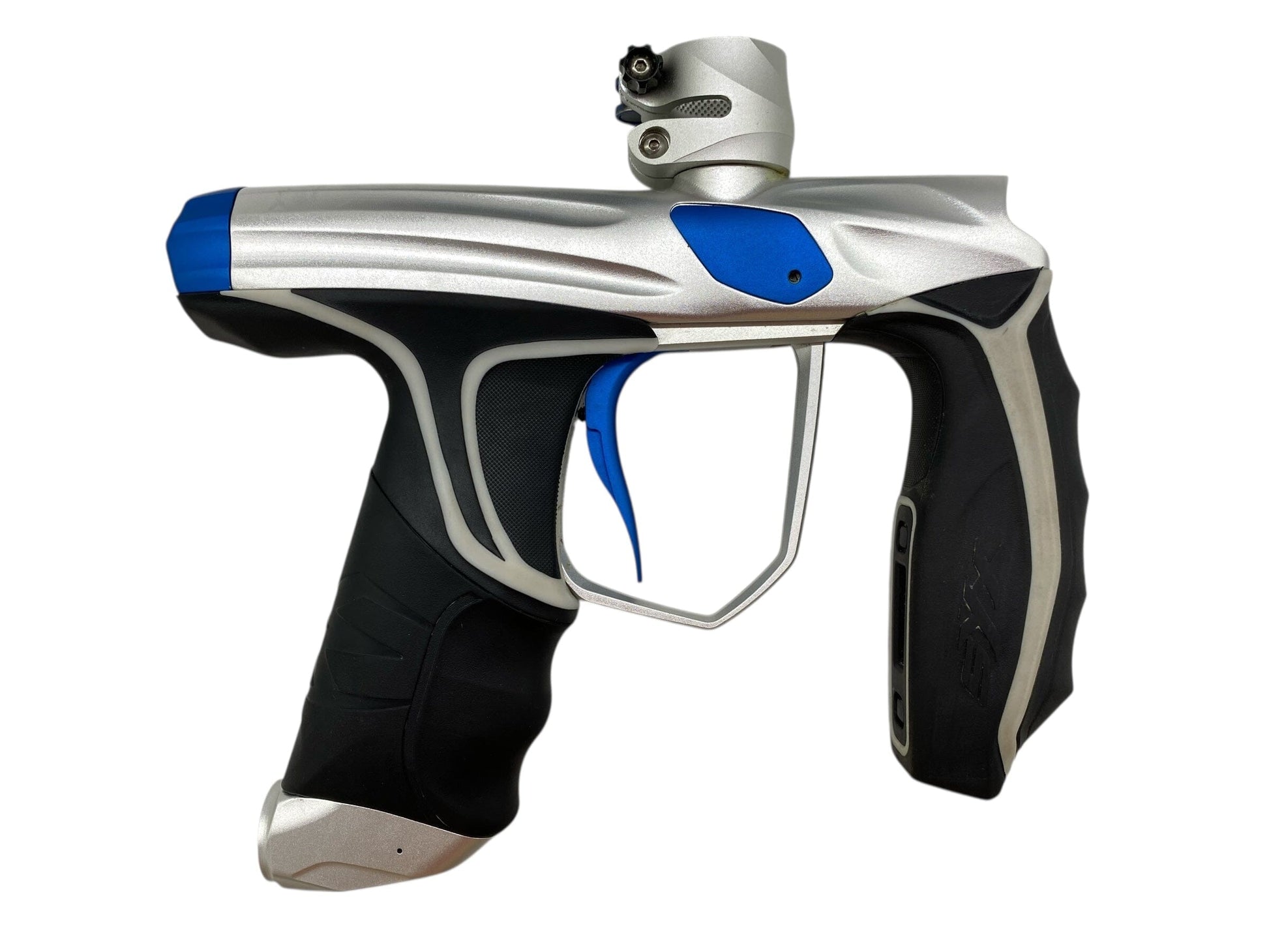 Used Empire Syx 1.5 Paintball Gun Silver/Blue Paintball Gun from CPXBrosPaintball Buy/Sell/Trade Paintball Markers, New Paintball Guns, Paintball Hoppers, Paintball Masks, and Hormesis Headbands