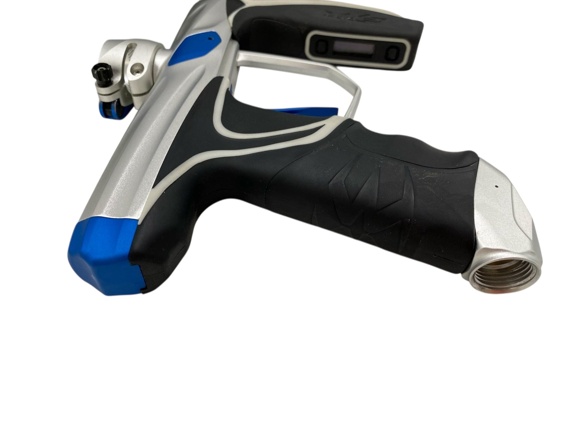 Used Empire Syx 1.5 Paintball Gun Silver/Blue Paintball Gun from CPXBrosPaintball Buy/Sell/Trade Paintball Markers, New Paintball Guns, Paintball Hoppers, Paintball Masks, and Hormesis Headbands