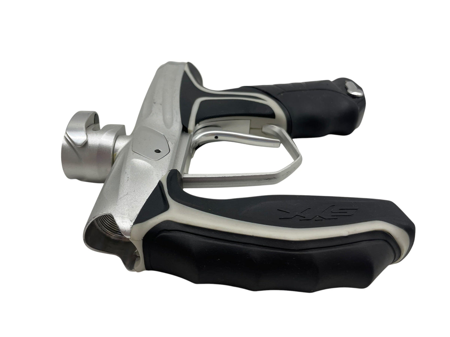 Used Empire Syx 1.5 Silver/Gloss Silver Paintball Gun Paintball Gun from CPXBrosPaintball Buy/Sell/Trade Paintball Markers, New Paintball Guns, Paintball Hoppers, Paintball Masks, and Hormesis Headbands