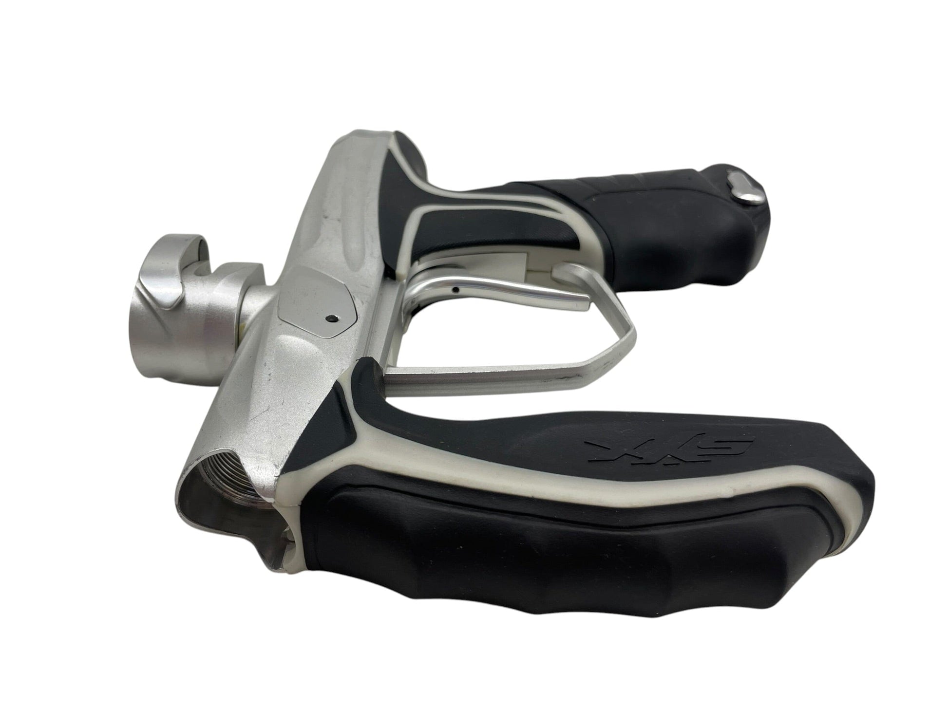 Used Empire Syx 1.5 Silver/Gloss Silver Paintball Gun Paintball Gun from CPXBrosPaintball Buy/Sell/Trade Paintball Markers, New Paintball Guns, Paintball Hoppers, Paintball Masks, and Hormesis Headbands